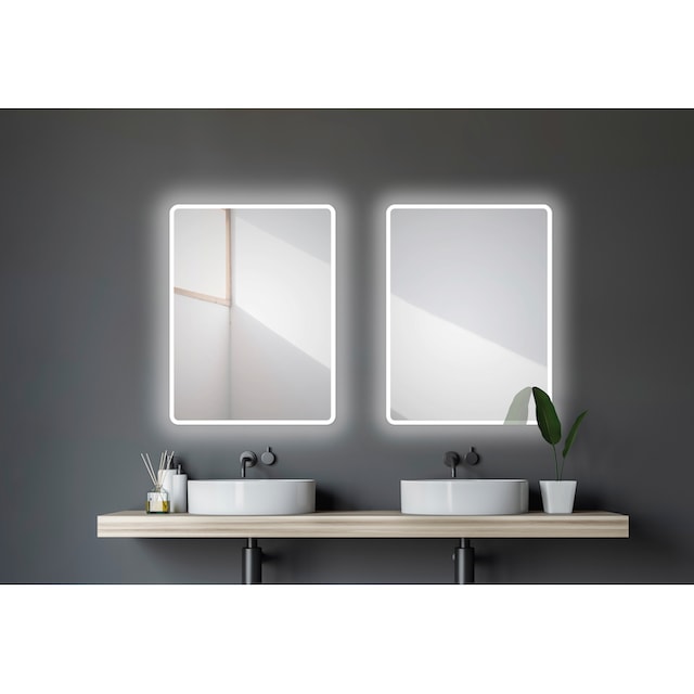 Talos Badspiegel »Talos Black Moon«, 80 x 60 cm, Design Lichtspiegel  bestellen | BAUR