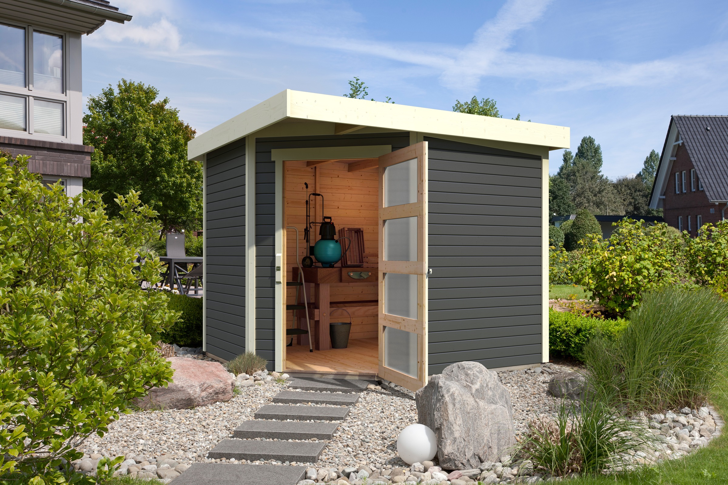 Karibu Gartenhaus »Schwandorf 5«, aus hochwertiger nordischer Fichte