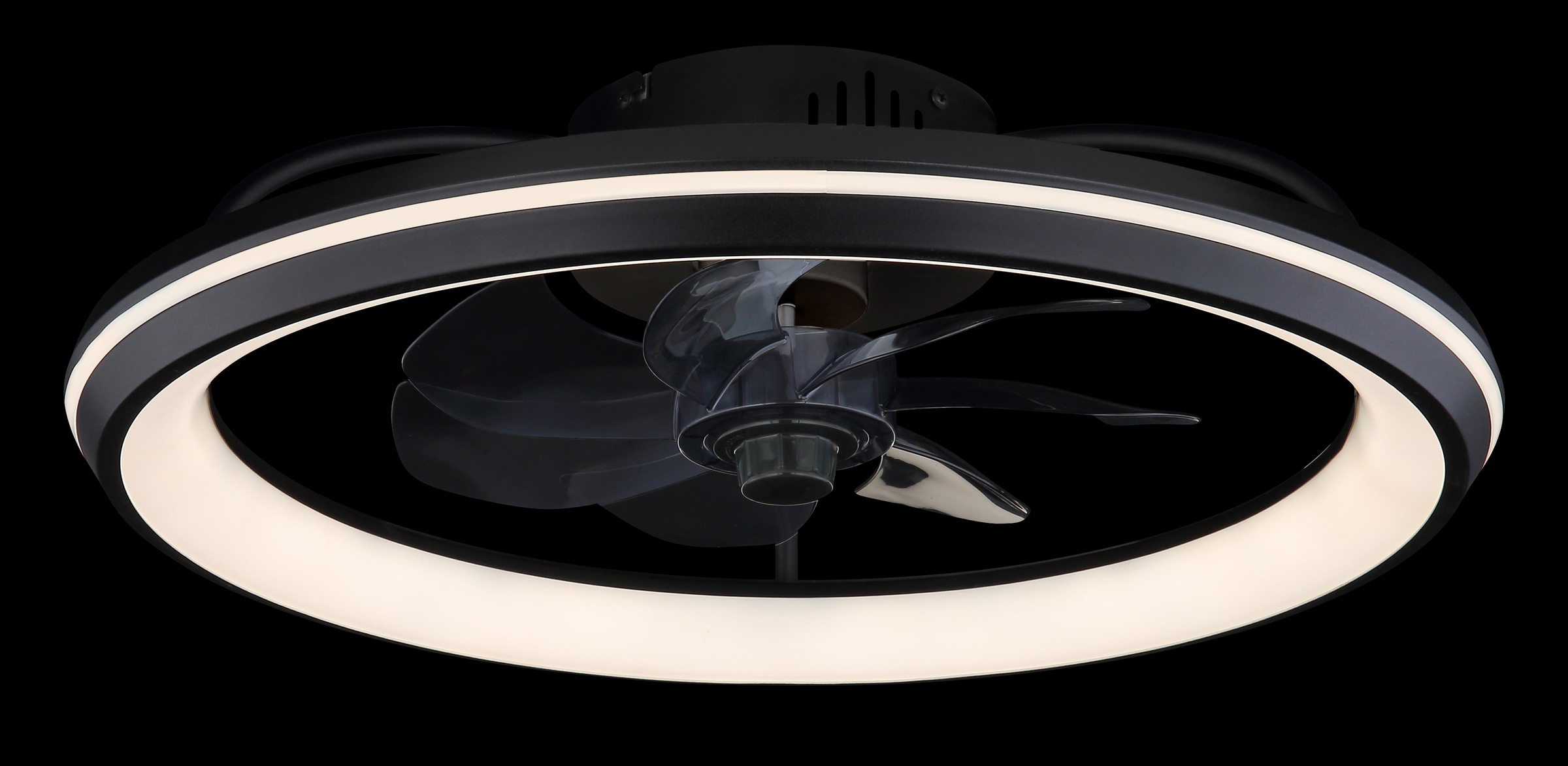 GLOBO LIGHTING Deckenleuchte "CELESTE", schwarz (schwarz matt), Ø 50cm H: 14cm, 1 Stk., Leuchten, Deckenventilator, Deckenlampe, moderner Ventilator, Deckenleuchte 2