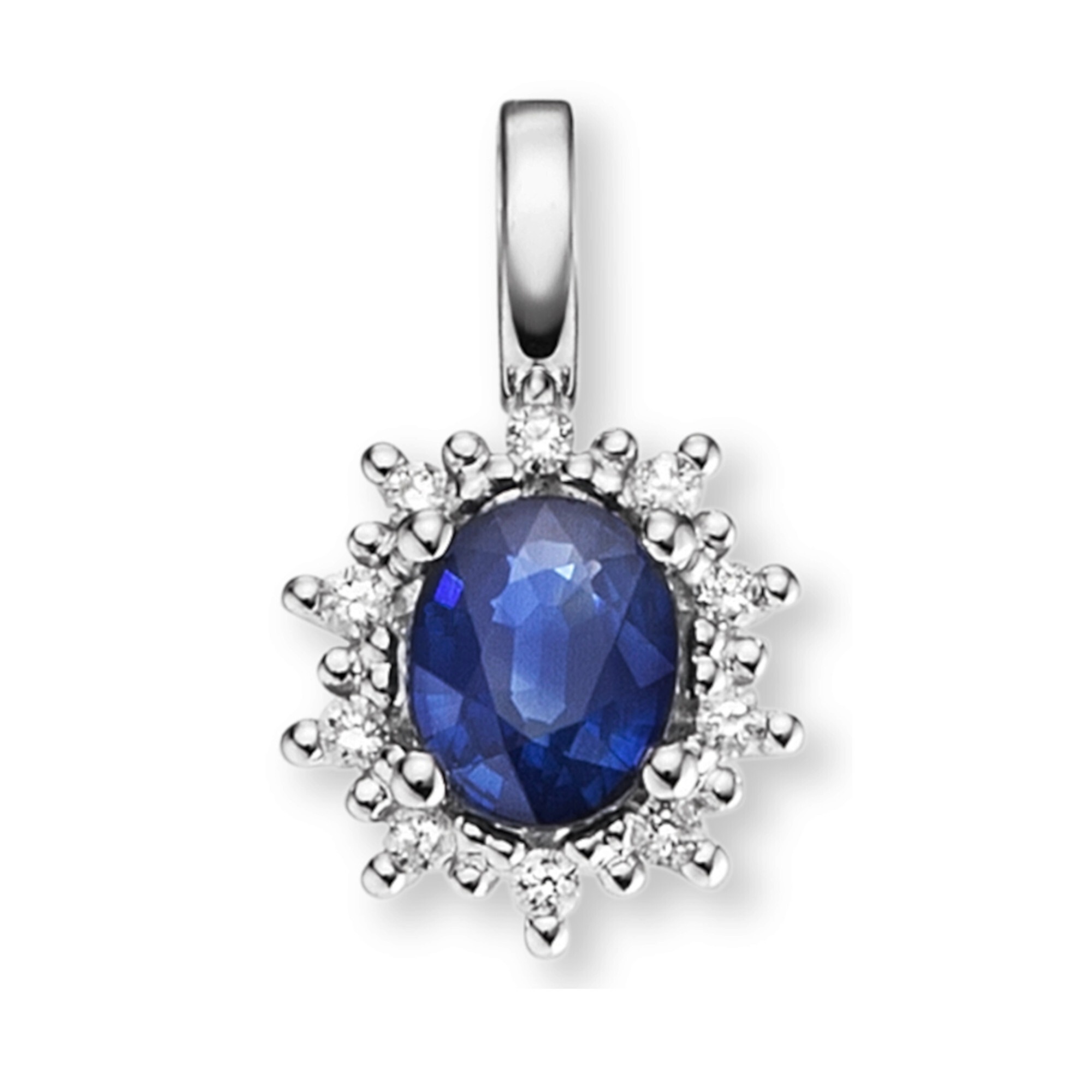 ONE ELEMENT Kette mit Anhänger »0.05 ct Diamant Brillant Safir Anhänger aus  585 Weißgold«, Damen Schmuckset - Set mit verstellbarer Halskette online  bestellen | BAUR