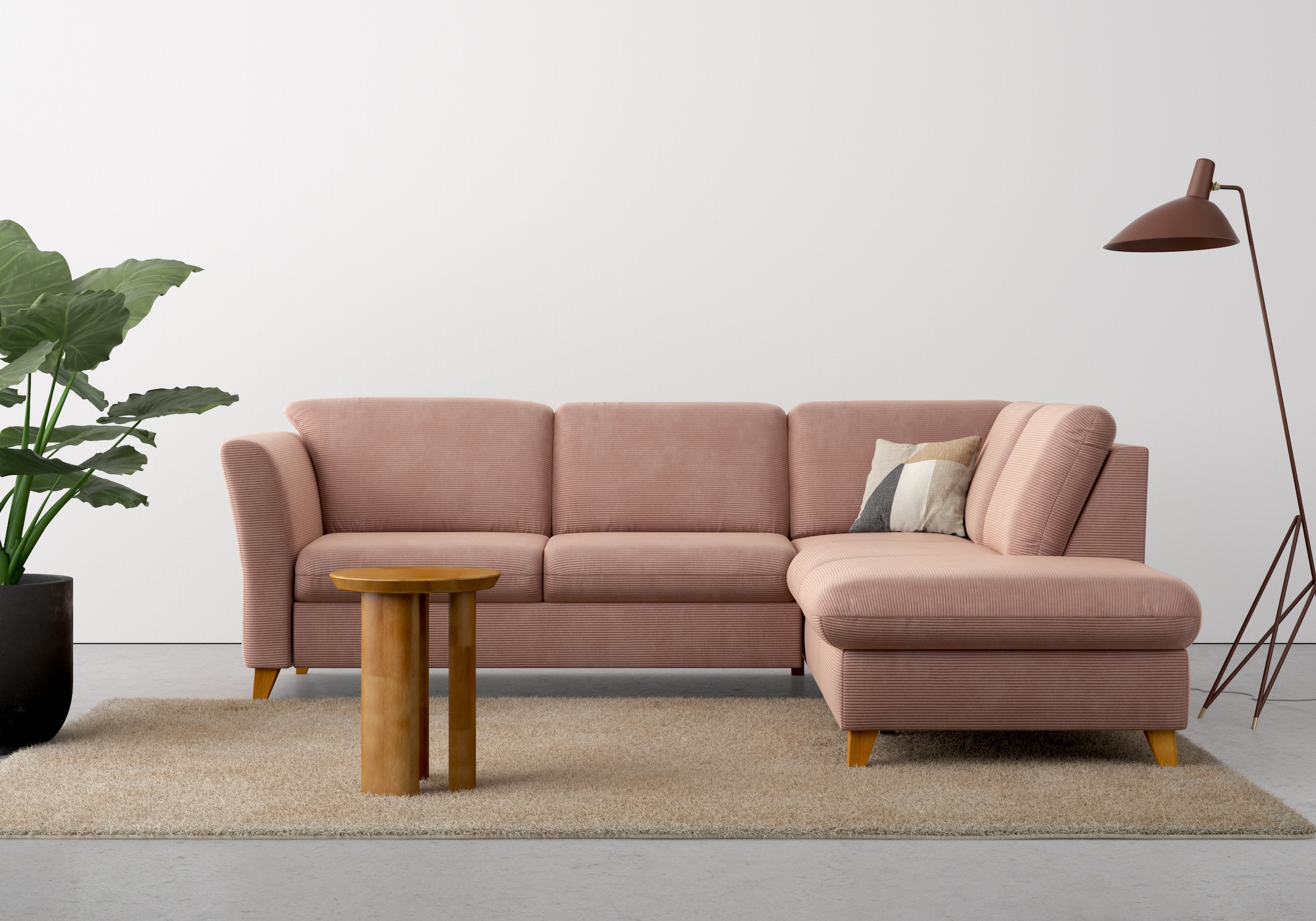 Home affaire Ecksofa »Trelleborg L-Form« wahlweise mit Bettfunktion und Bettkasten, inkl. Federkern-Polsterung