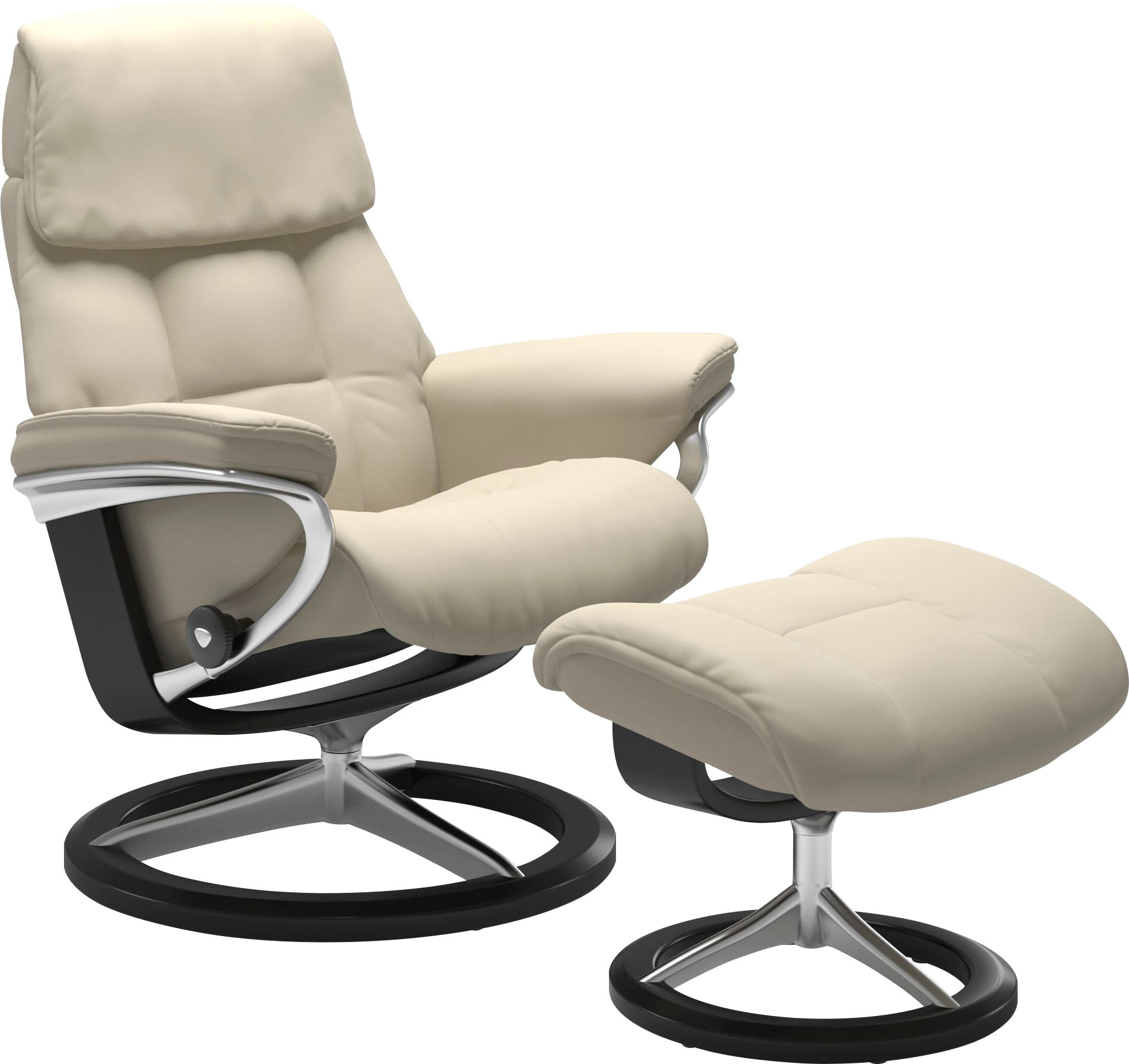 Stressless Relaxsessel "Ruby" mit Signature Base, Größe M, Gestell Eiche, Wenge, Braun & Schwarz