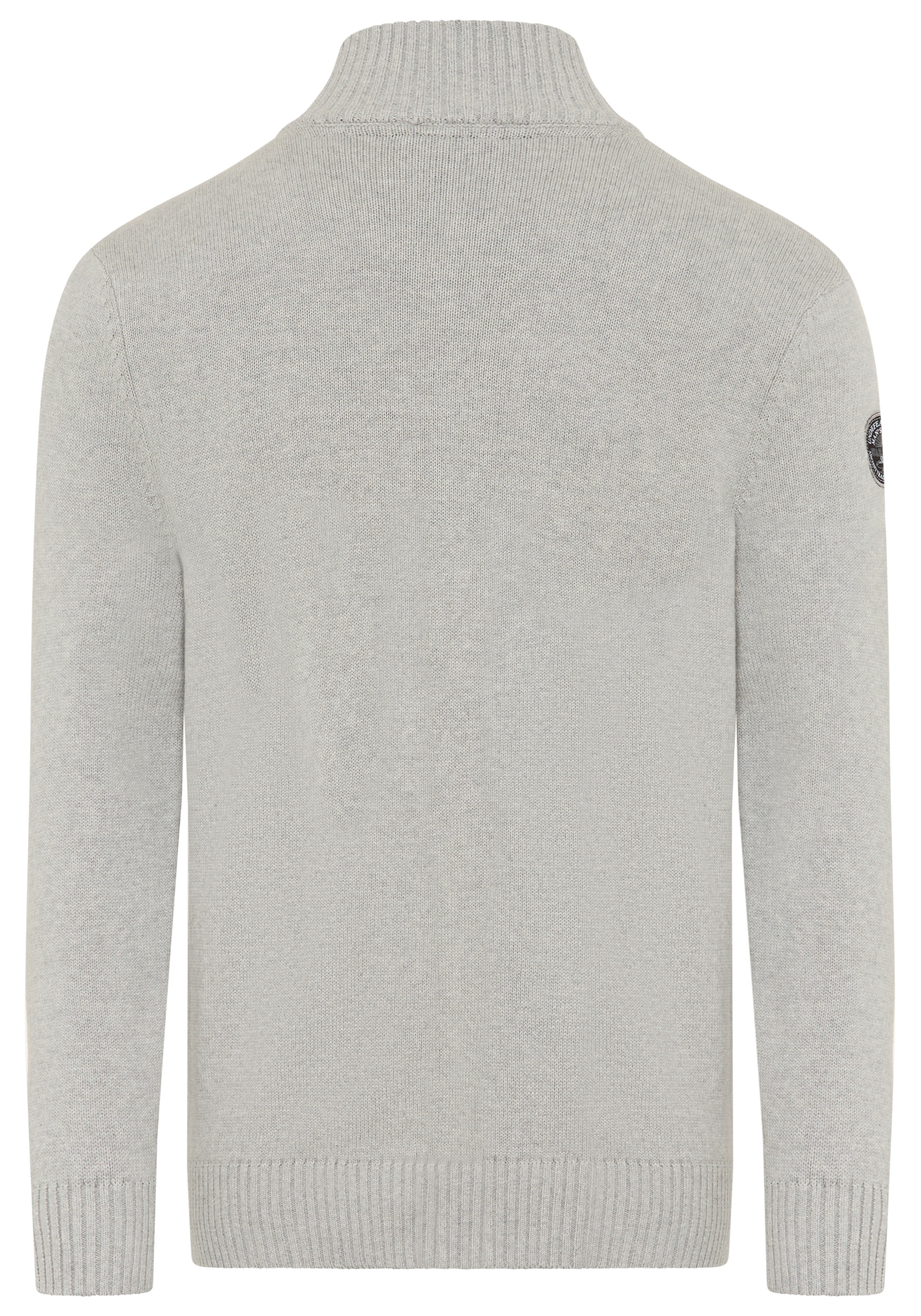 Man's World Strickjacke »Neue Kollektion! Highlight mit Brusttasche und Badge« casual Stil, mit Reißverschluss, Langarm, melierte Optik