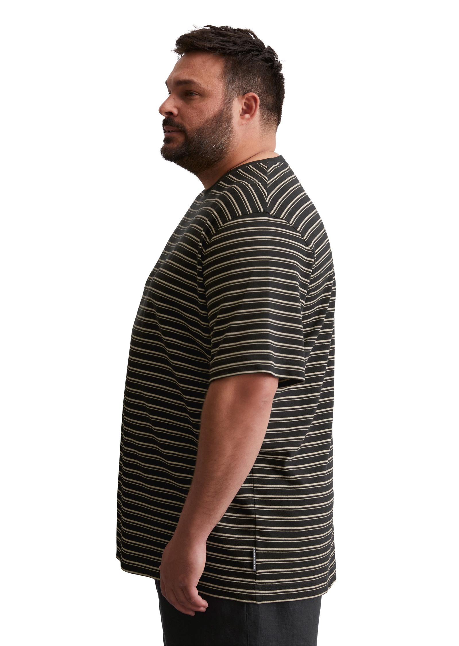 Marc OPolo T-Shirt "aus Bio-Baumwoll-Leinen-Mix" günstig online kaufen