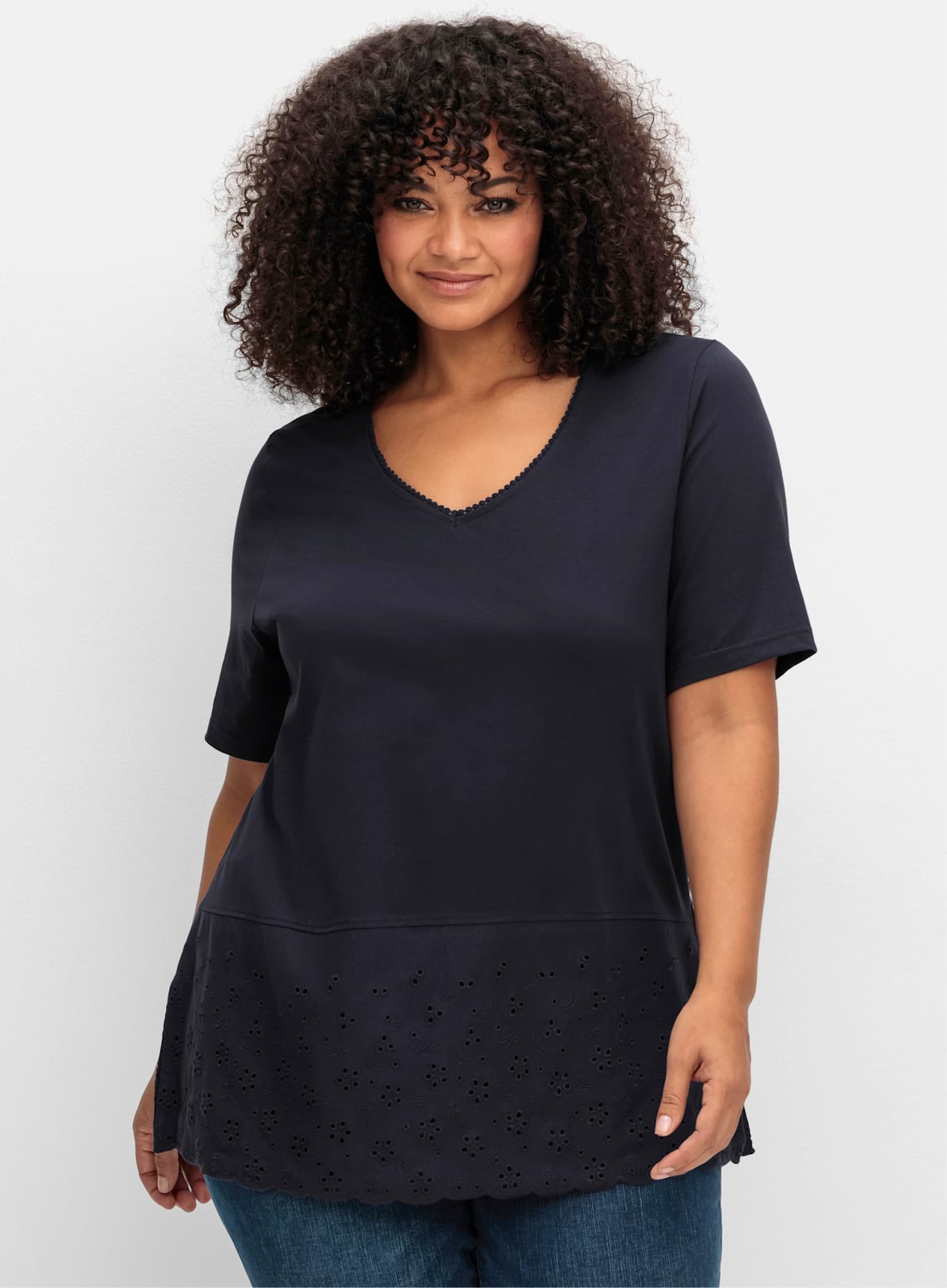 Sheego T-Shirt »T-Shirt«, (1 tlg.)