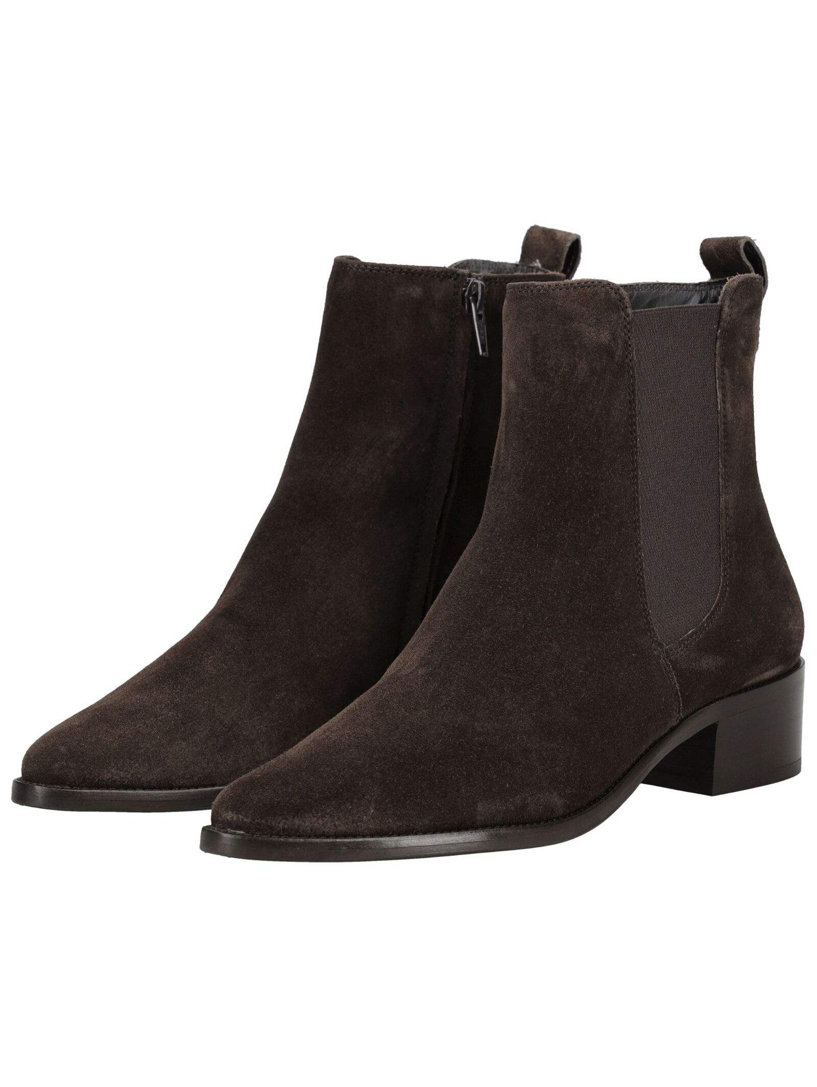 Stiefelette PAUL GREEN "Paul Green Stiefelette Veloursleder", Damen, Gr. 37,5, braun (mocca), Veloursleder, Schuhe Stiefelette 3