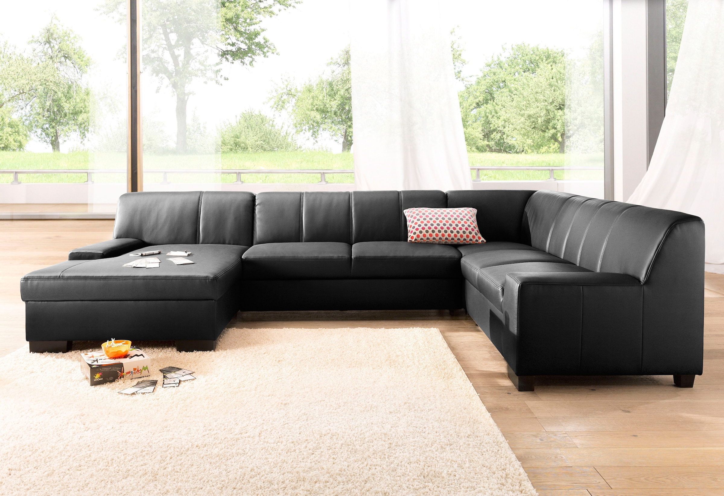 DOMO collection Wohnlandschaft "Norma, mit Kunstleder- oder Lederbezug, vie günstig online kaufen