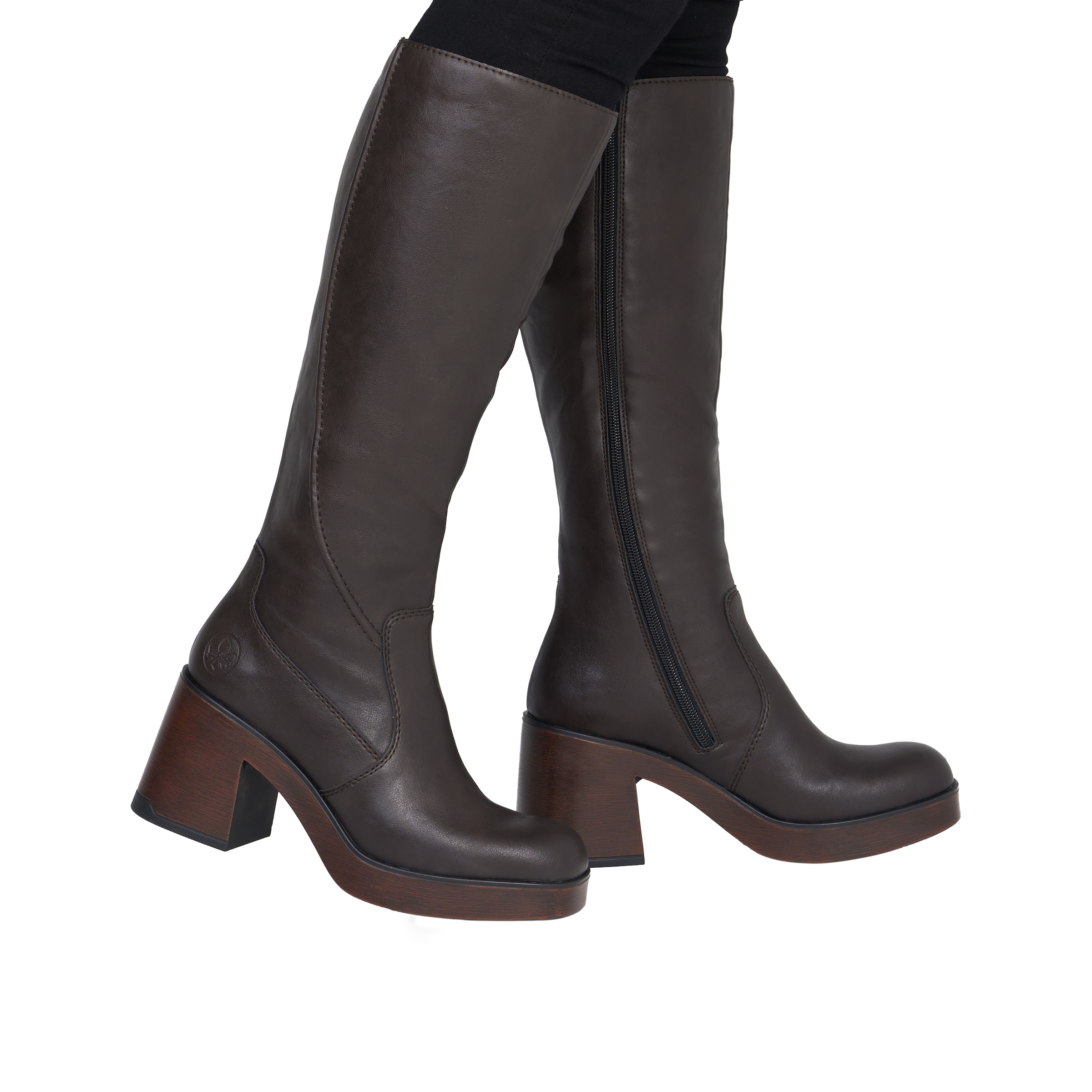 Rieker Stiefel  Langschaftstiefel mit weicher Innensohle, Blockabsatz