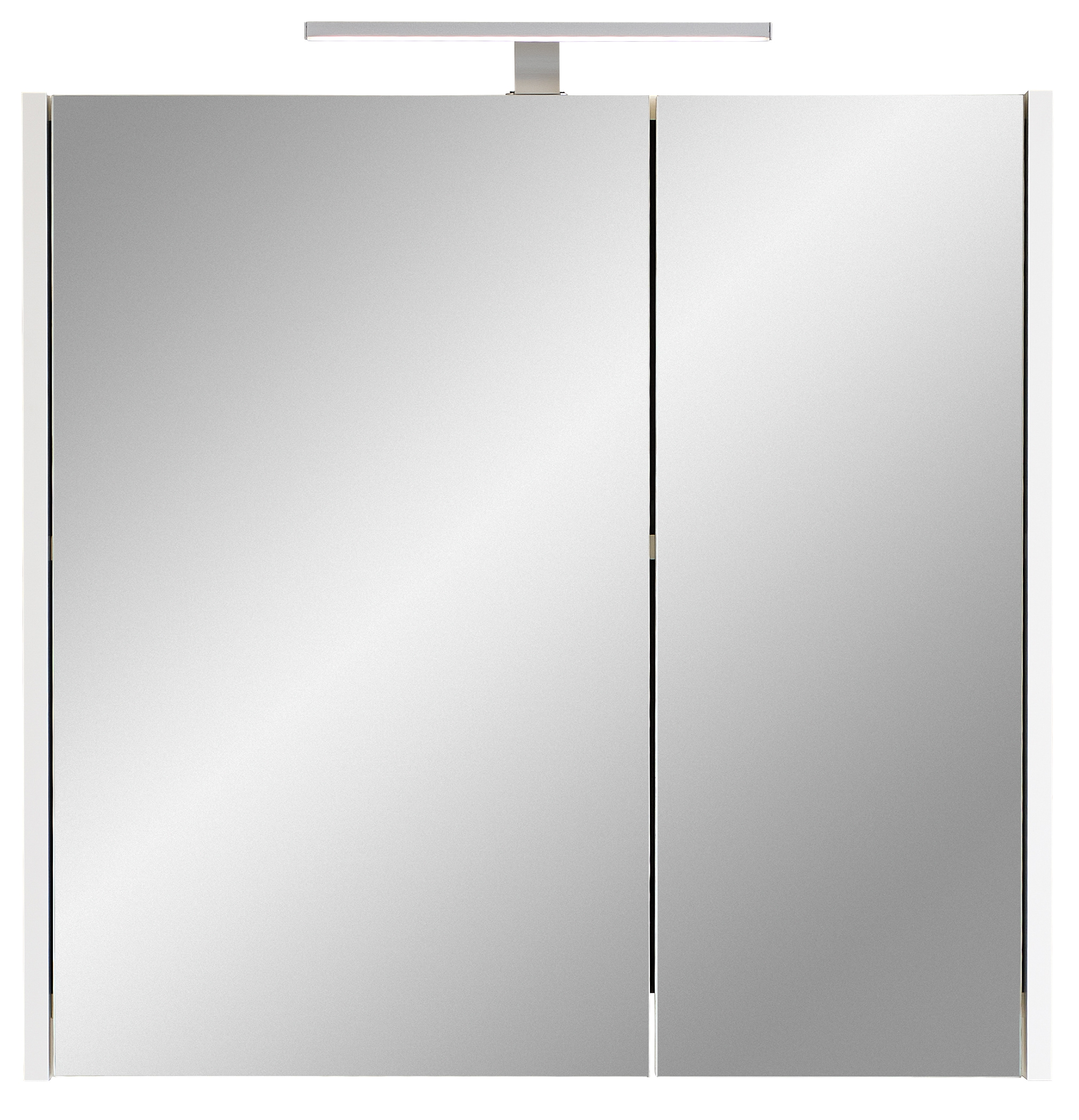 Saphir Badmöbel-Set »Badmöbel-Set Quickset 100, Waschbeckenunterschrank mit Spiegelschrank«, (4 St.), Badezimmer-Set mit Unterschrank und Hängeschrank Perl-Weiß