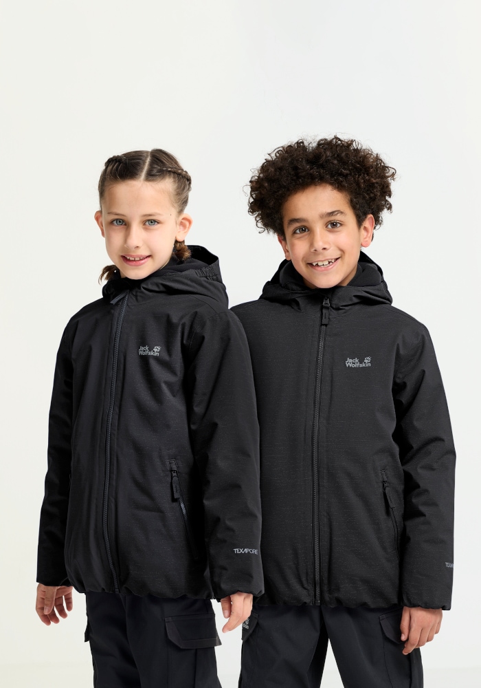 Jack Wolfskin Outdoorjacke "GO GLOW JKT K" mit Kapuze Winterjacke für Kinder, wasserdicht, warm