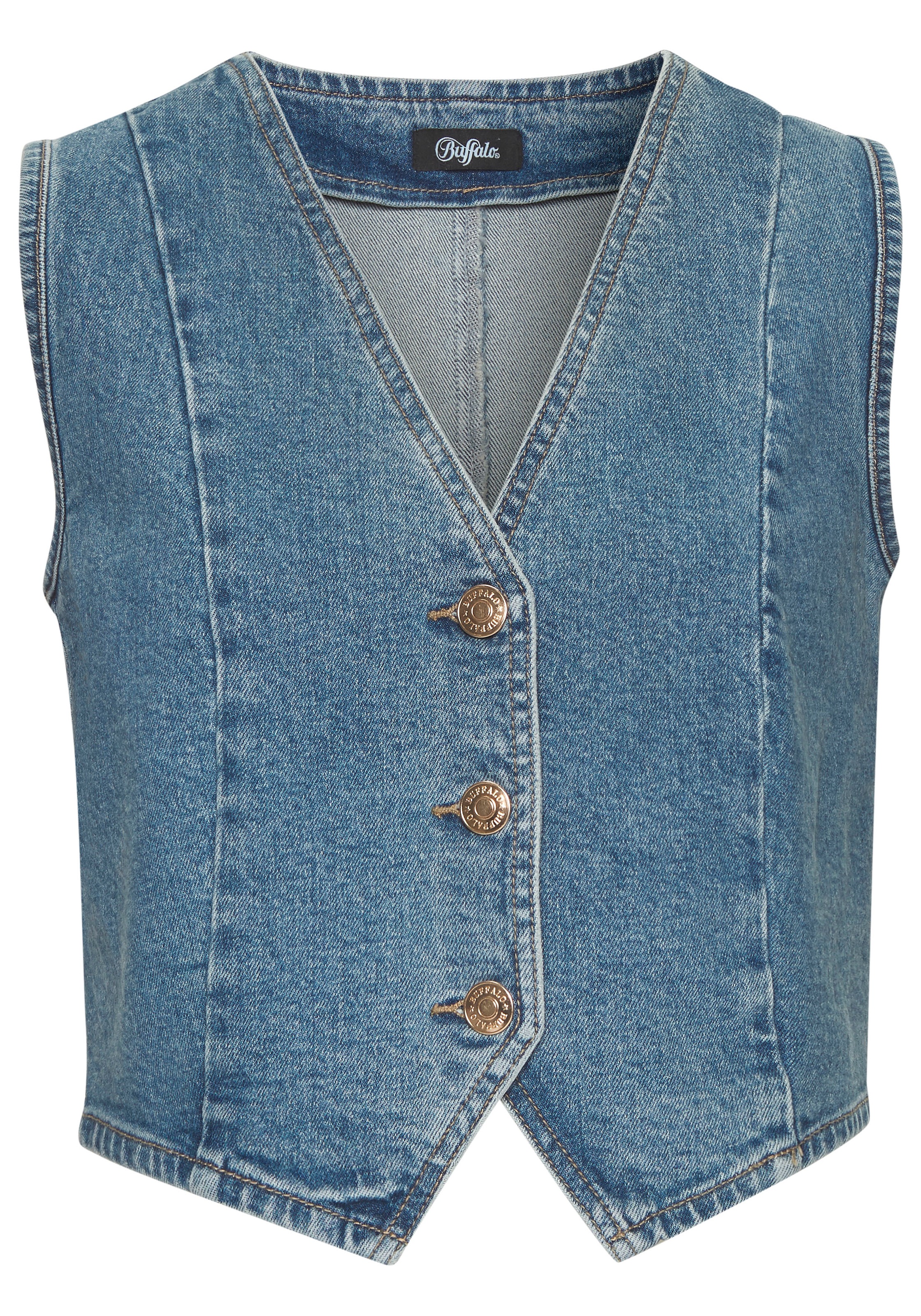 Buffalo Jeansweste in verkürzter Länge, figurbetonende Passform, modisch günstig online kaufen