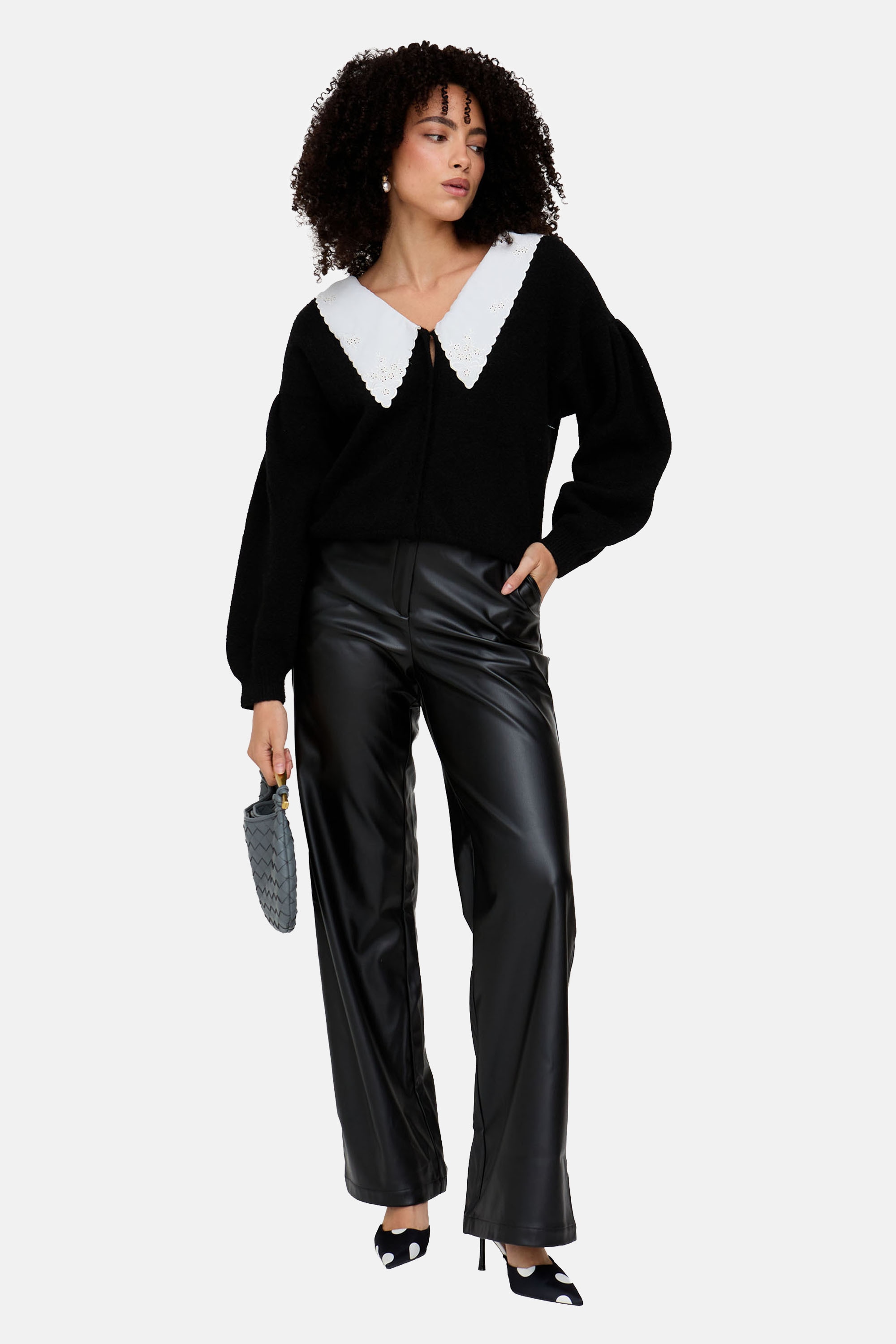 Lily and Lionel Jerseyhose »Gaia Wide Leg Leather Trouser. Damen«