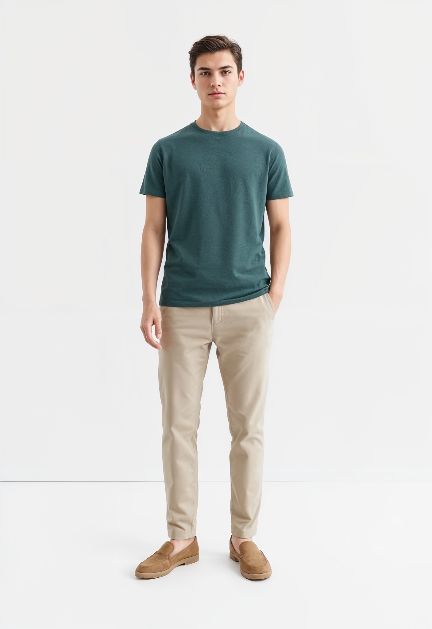 Jack & Jones Rundhalsshirt »JJEORGANIC MELANGE TEE SS O-NECK NOOS«, in Melange Optik