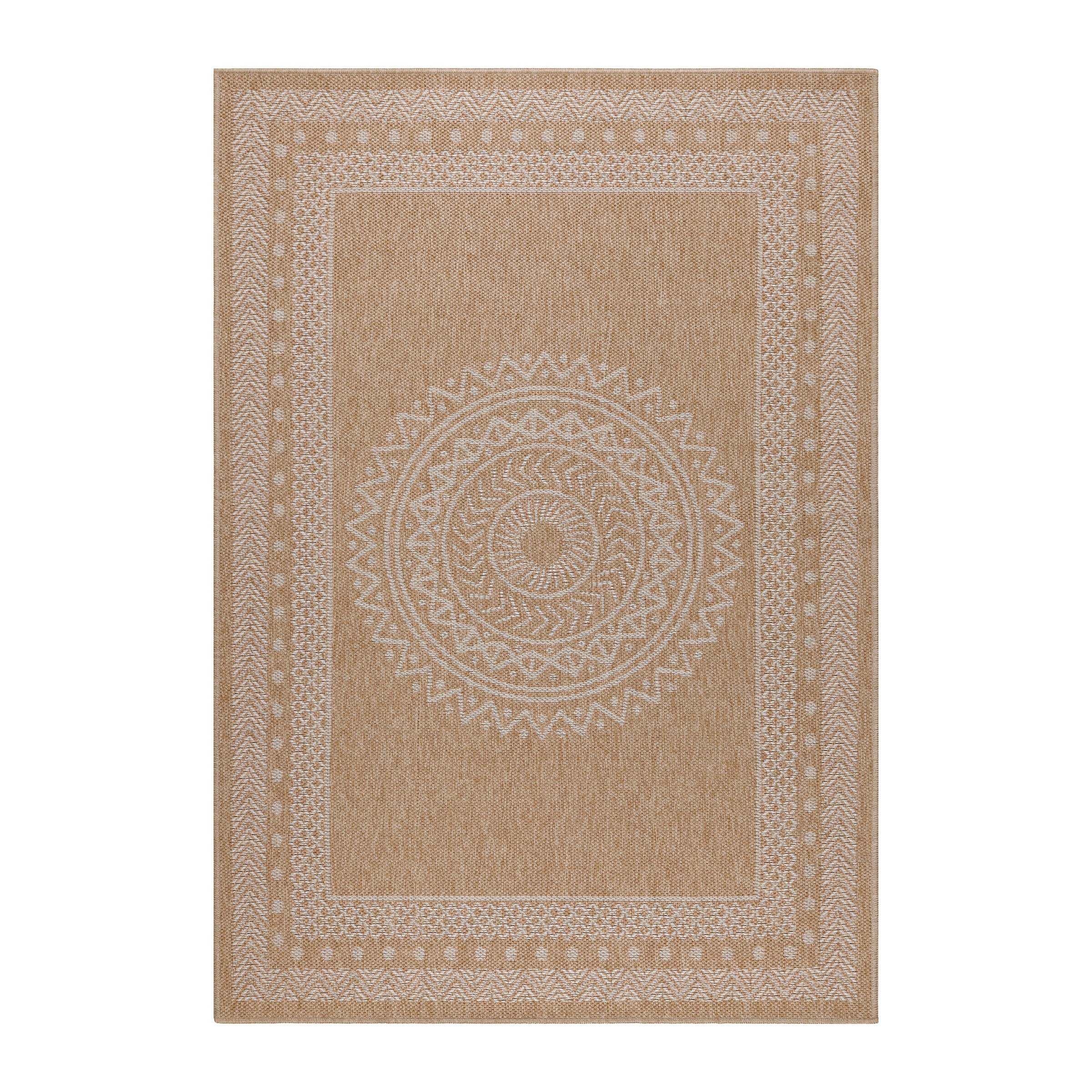 Outdoorteppich AYYILDIZ TEPPICHE "DHAKA 8714", beige, B:80cm H:5mm L:250cm, Polypropylen, Teppiche, Outdoorteppich, Läufer / Pflegeleicht / Strapazierfähig / In- und Outdoor geeignet 2