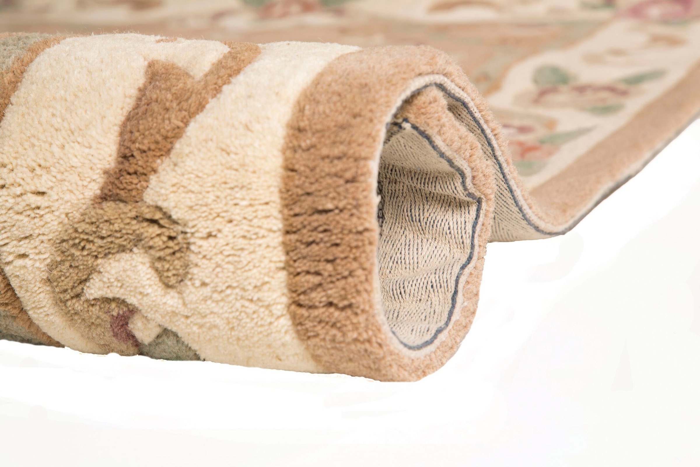 Wollteppich FLAIR RUGS "Aubusson", beige (natur), B:120cm H:10mm L:180cm, Wolle, Teppiche, Wolle, Teppich, Wohnzimmer, Schlafzimmer, Esszimmer 2