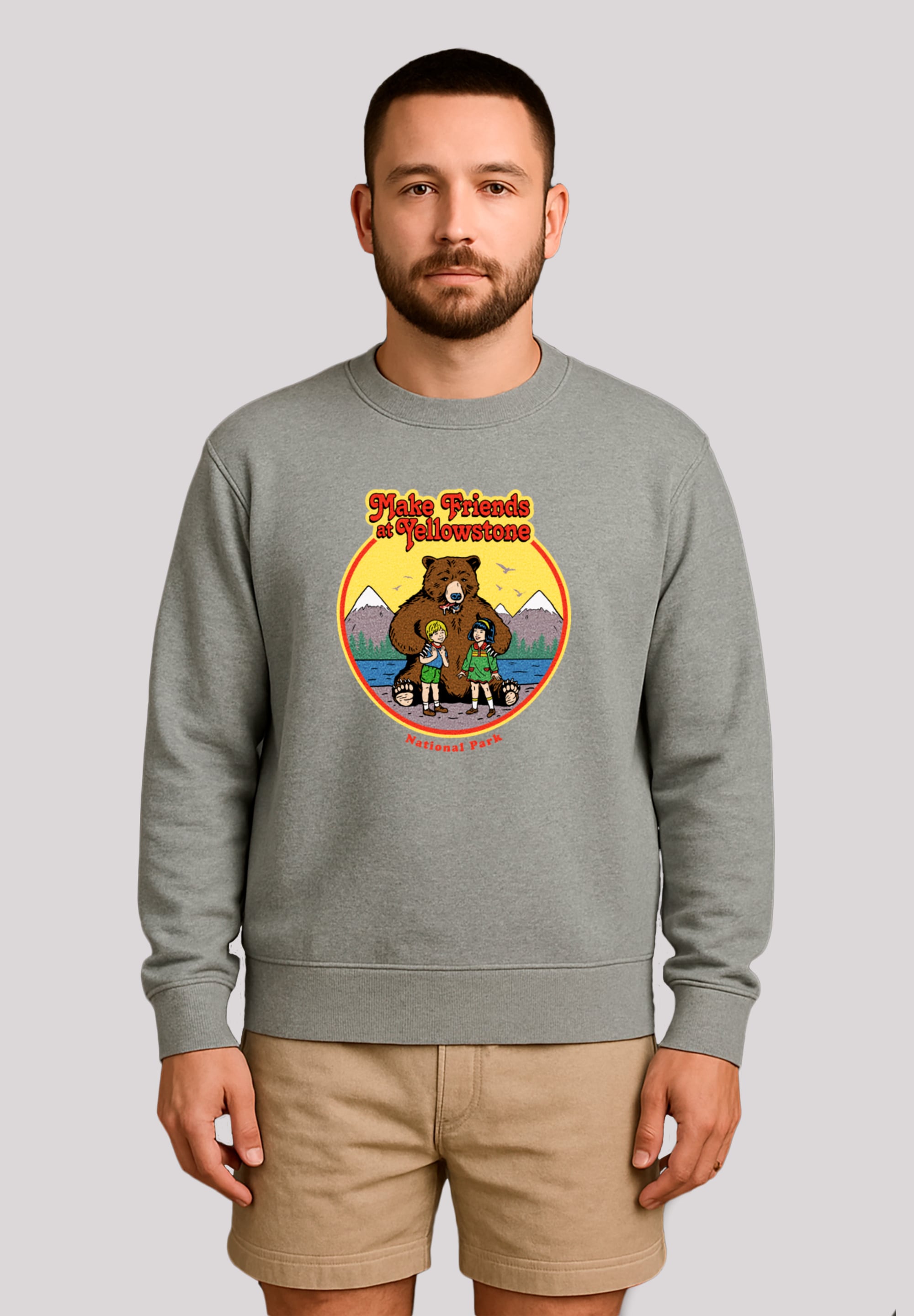 F4NT4STIC Sweatshirt "US National Parks Make Friends At Yellowstone", Premi günstig online kaufen