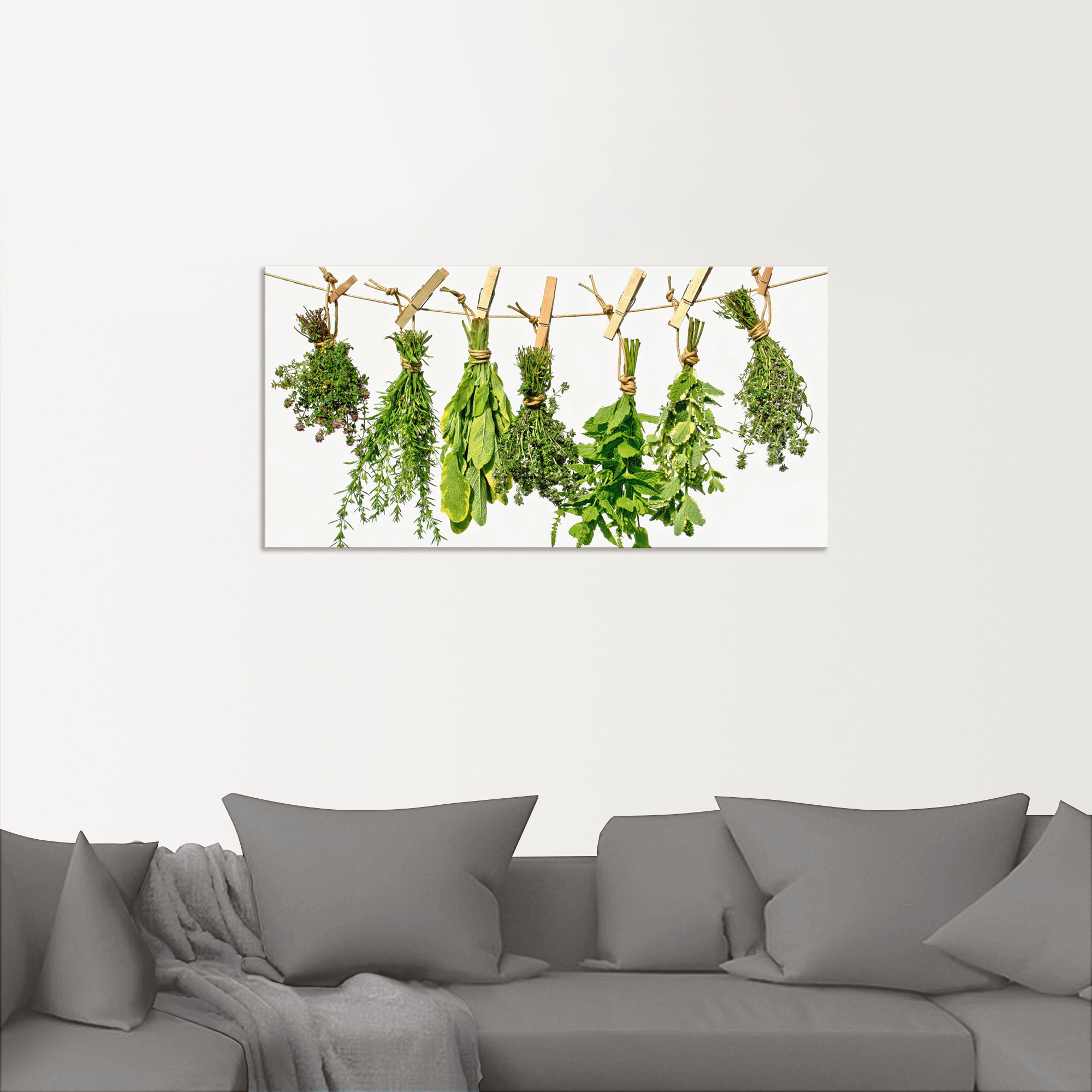 Artland Wandbild "Kräuter" Pflanzen 1 Stk. tlg. als Alubild, Outdoorbild, L günstig online kaufen