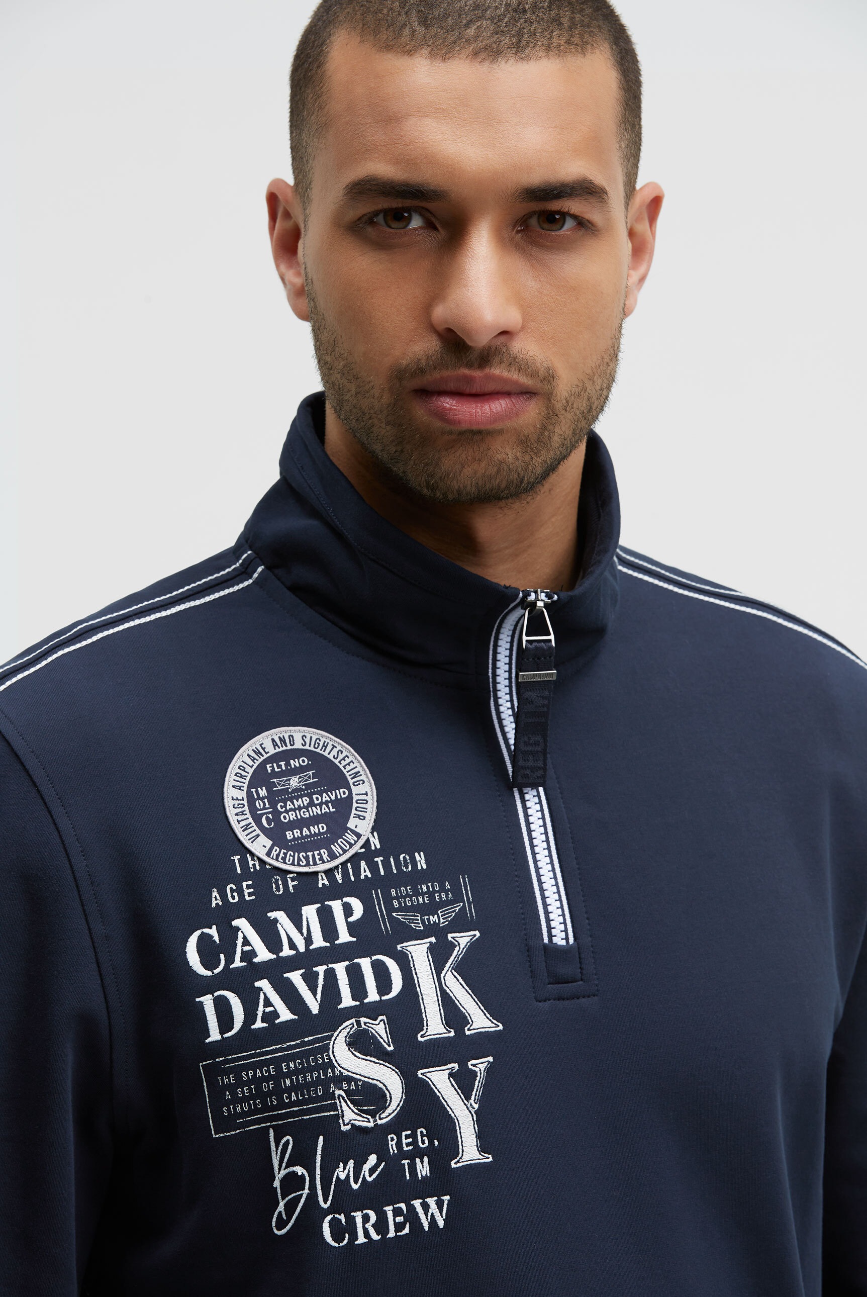 CAMP DAVID Sweater , mit Kontrastnähten
