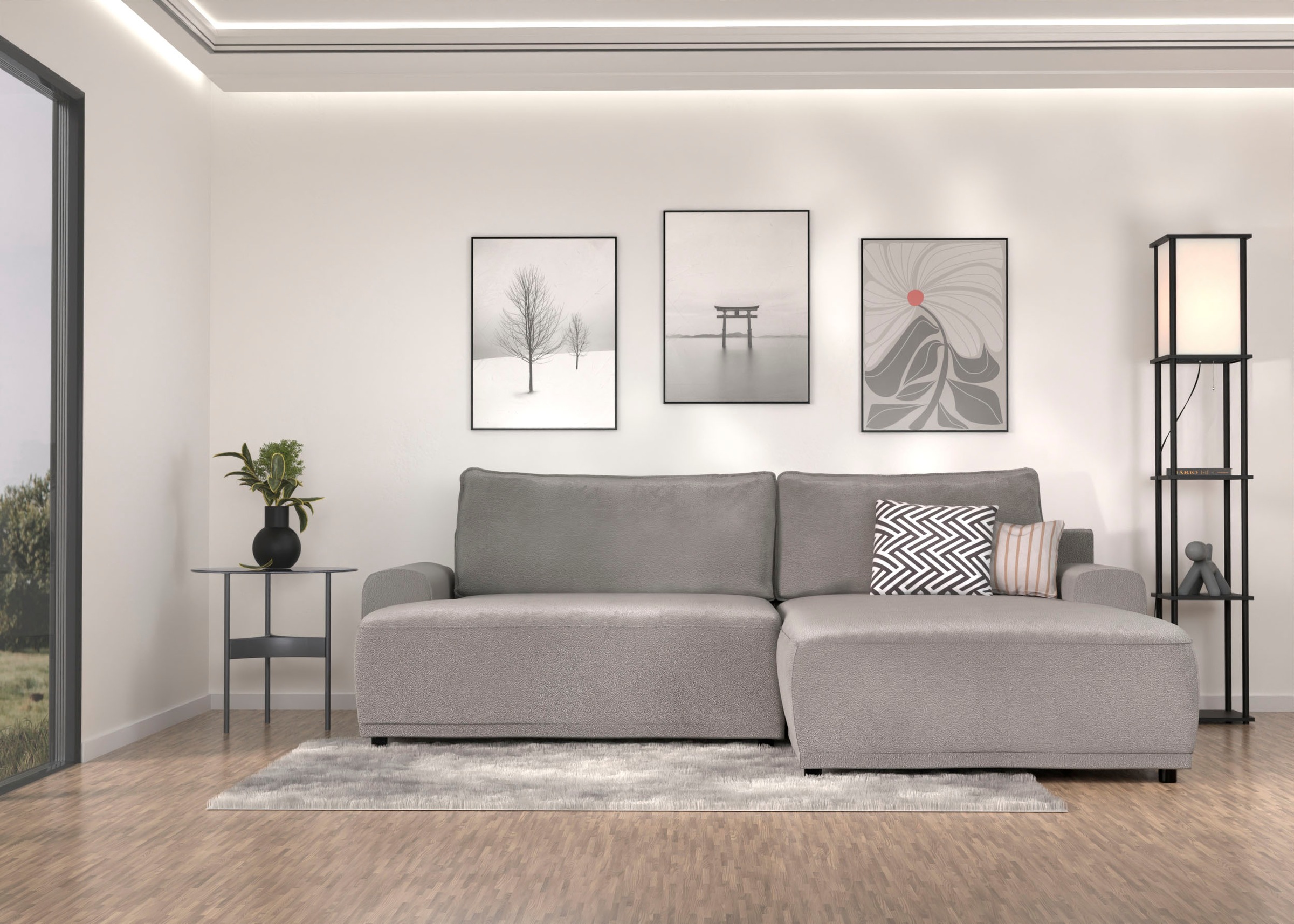 TRENDMANUFAKTUR Ecksofa "Fordon, Schlafsofa mit Bettkasten, Couch in L-Form günstig online kaufen