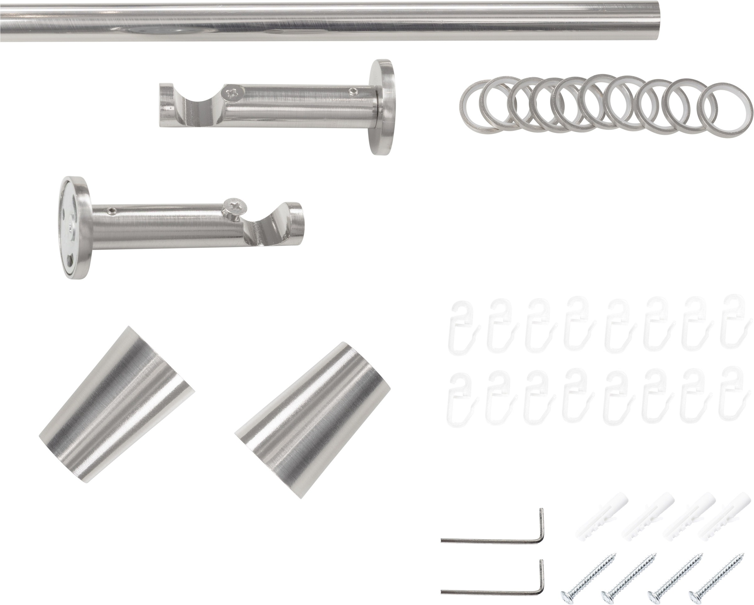 SN DECO GROUP Gardinenstange Ø 19 mm 1 läufig-läufig Fixmaß;kürzbar