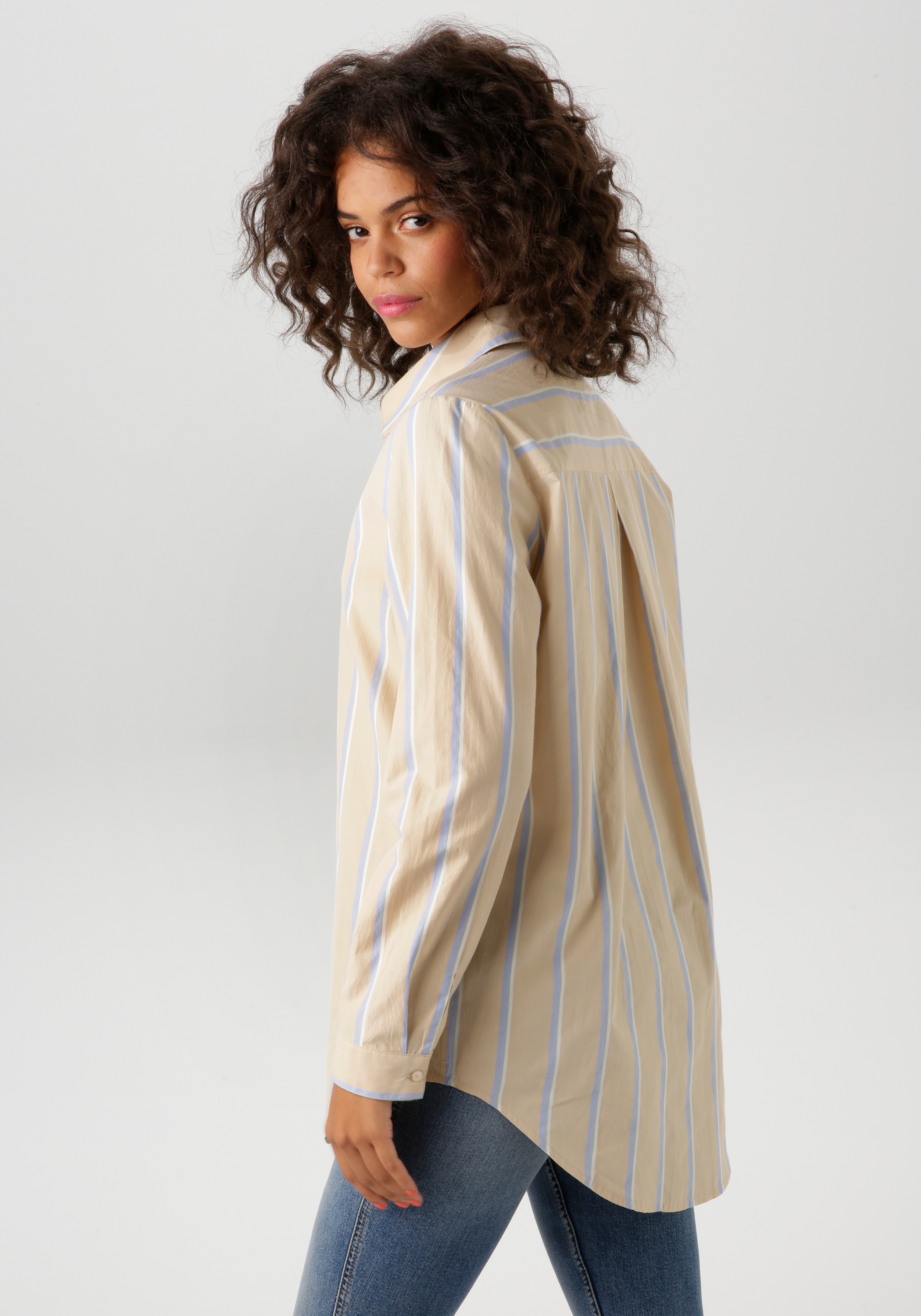 Aniston CASUAL Hemdbluse, im pastelligen Streifen-Dessin günstig online kaufen