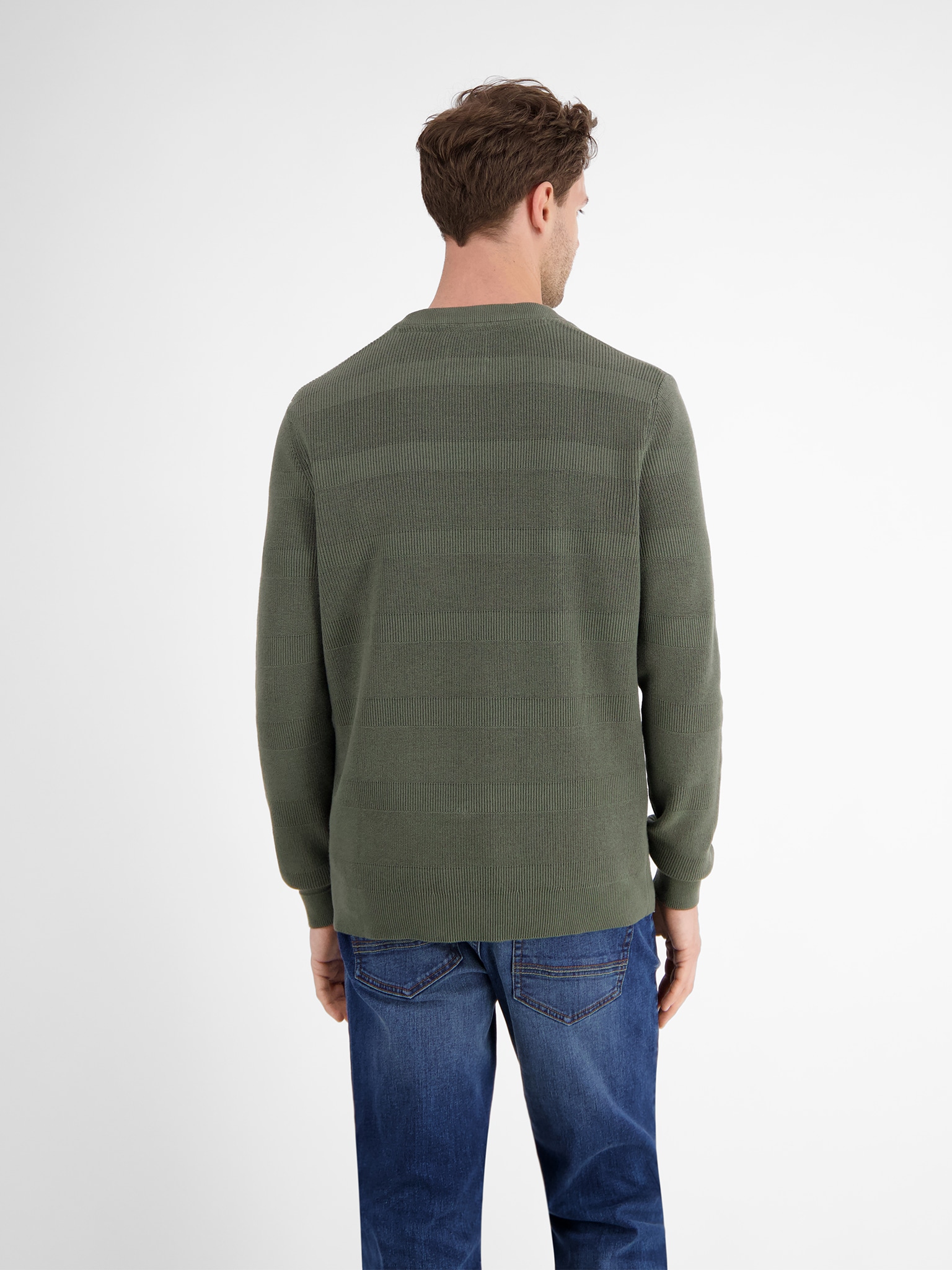 LERROS Strickpullover mit Logo Stickerei