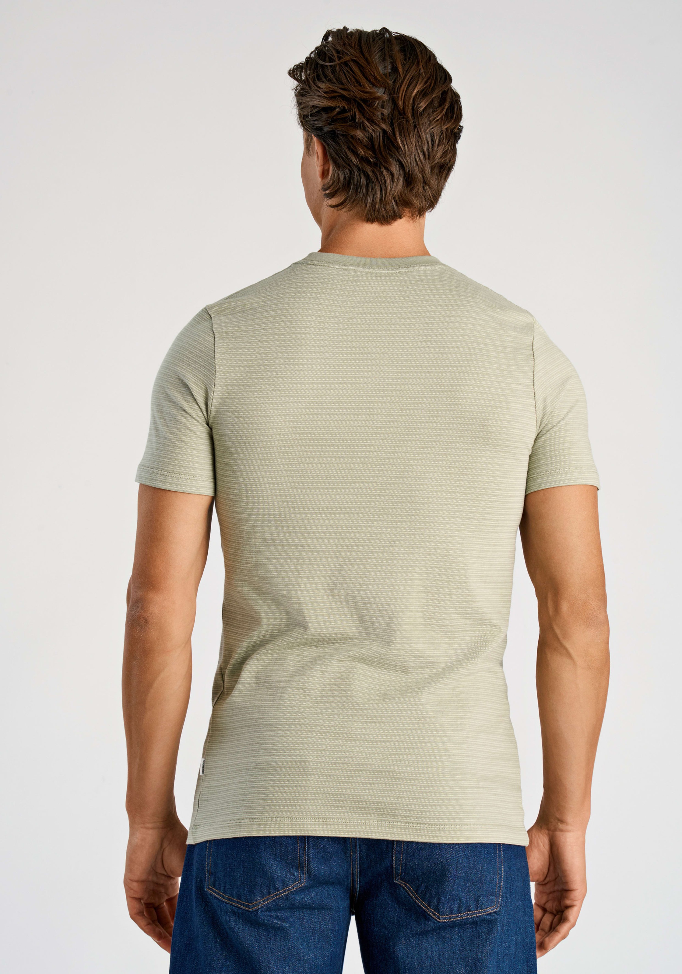 LINDBERGH Rundhalsshirt mit feiner Struktur günstig online kaufen