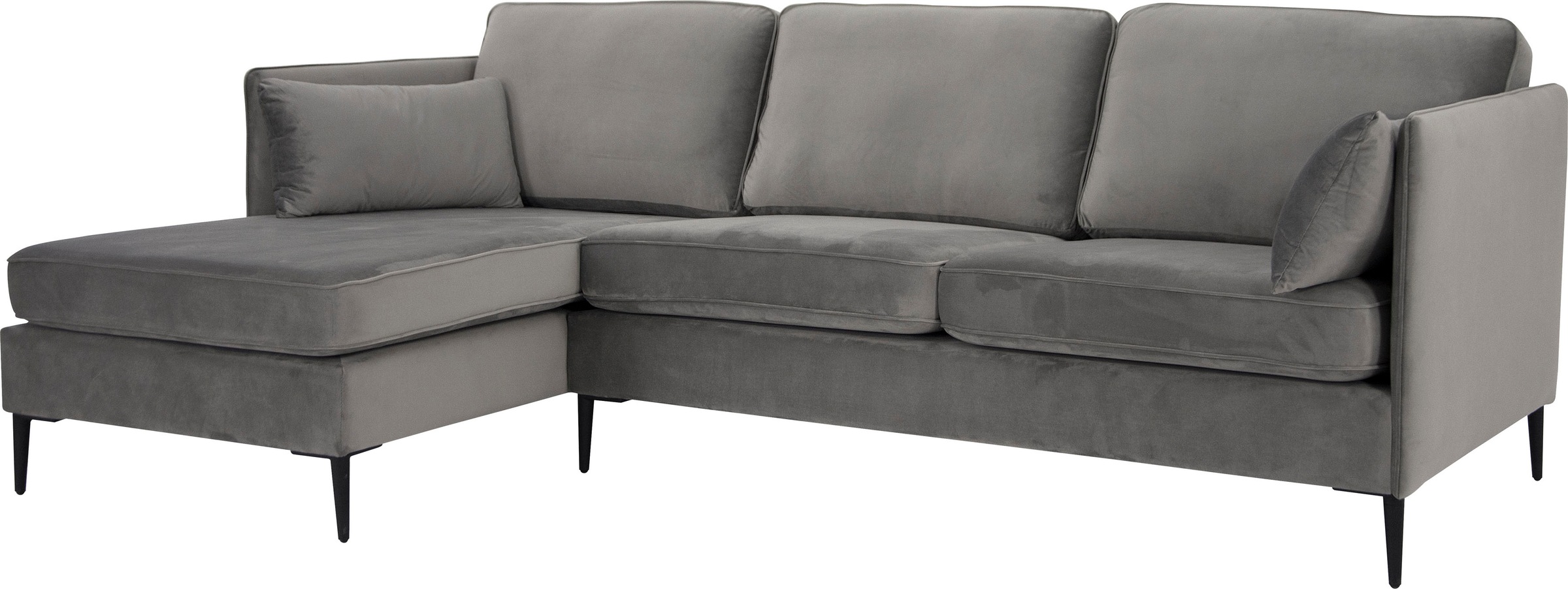 Thumbnail - Home affaire Ecksofa "Light L-Form" inklusive loser Zierkissen, mit schmalen Armlehnen und Teleskopfüßen