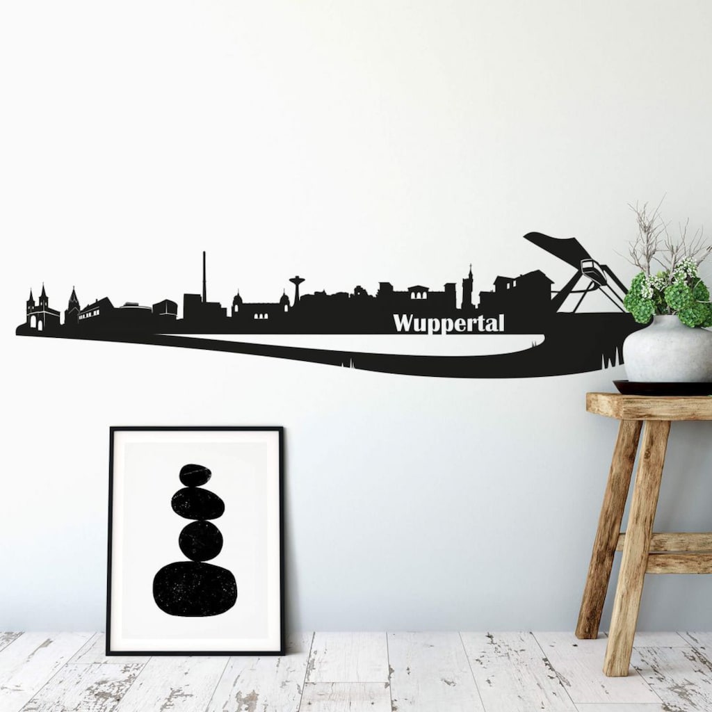 Wall-Art Wandtattoo »Stadt Skyline Wuppertal 100cm«, (1 St.)