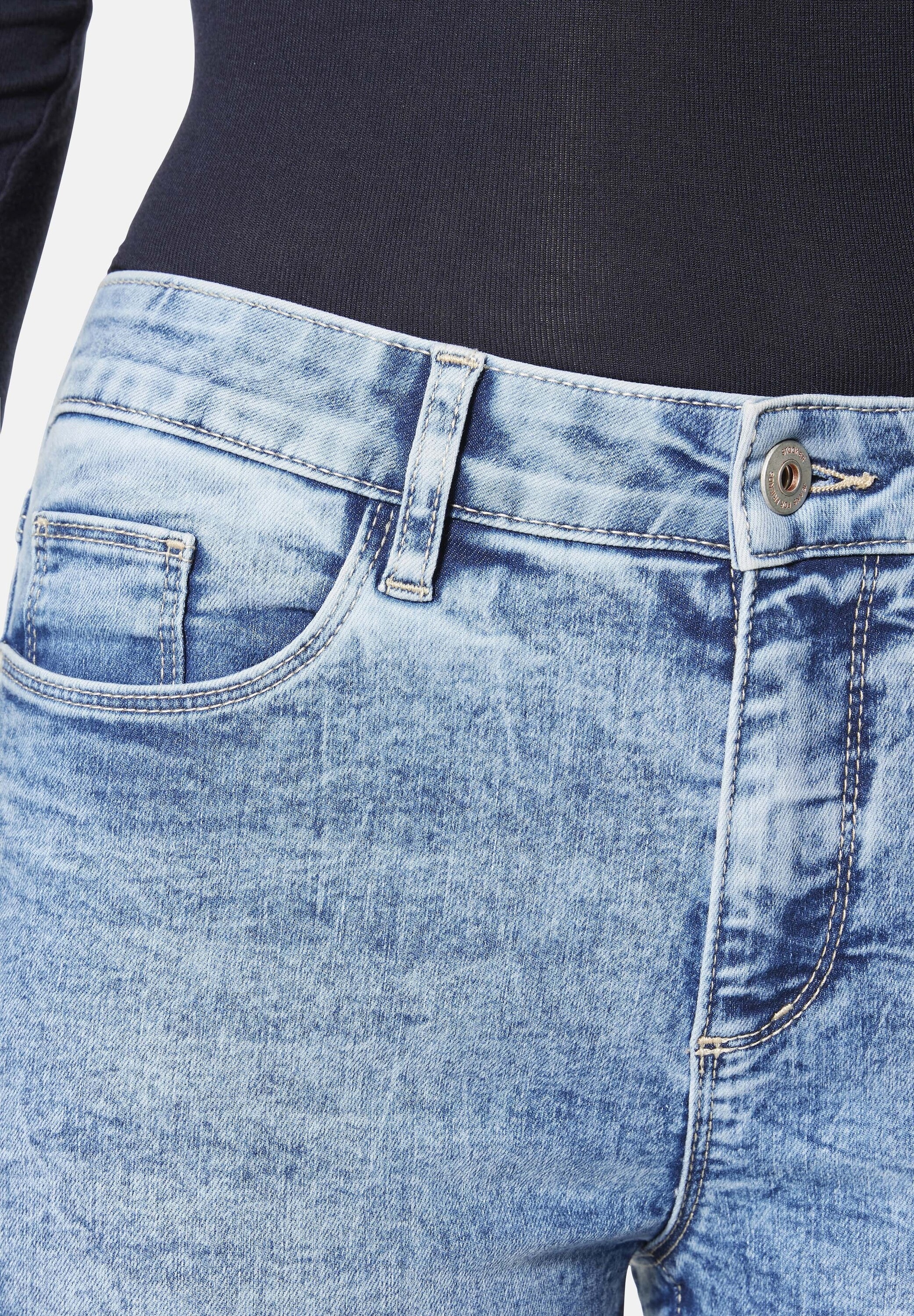 STOOKER WOMEN 5-Pocket-Jeans »Florenz Season Slim Fit«, Slim Fit Casual Clean Wash Denim Jeans für Damen