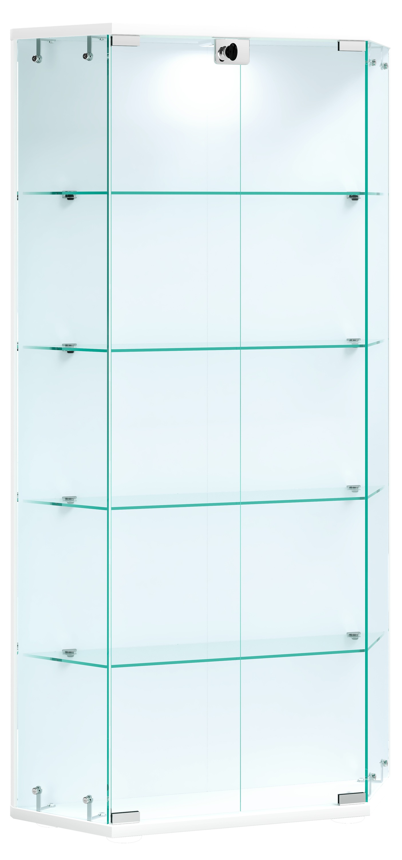 VCM Wandregal "Wandvitrine Hängevitrine Glasvitrine Benila L" 1 Stk. tlg.