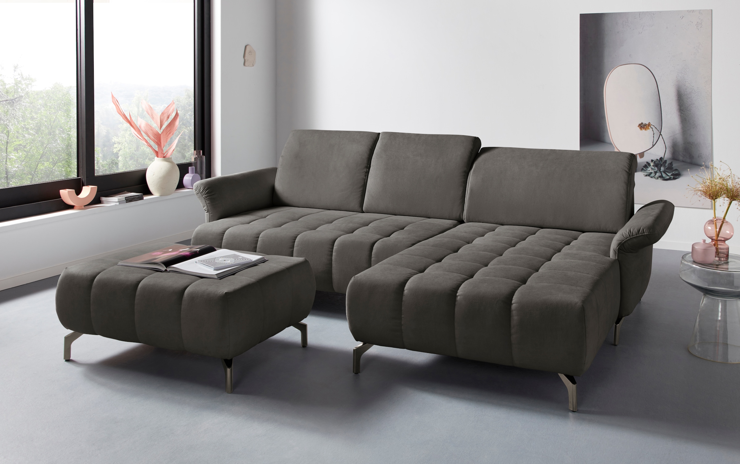 INOSIGN Polsterhocker »Fresh«, passend zum Ecksofa "Fresh", auch in Bezug Olympia EASY CLEAN