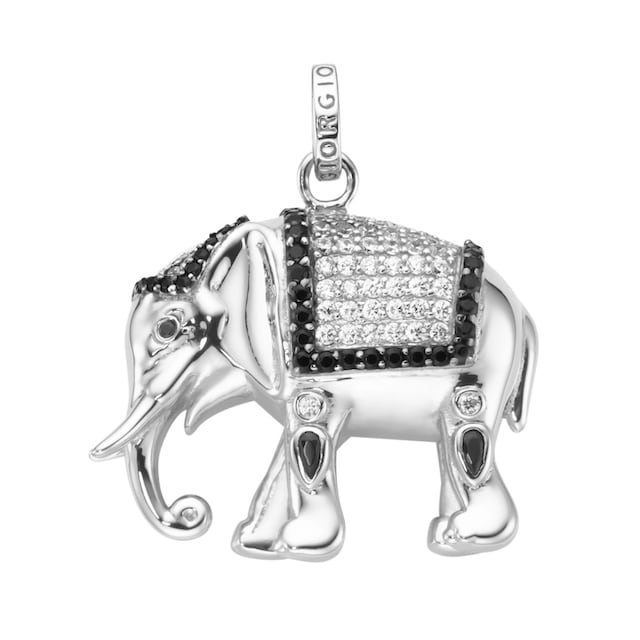 GIORGIO MARTELLO MILANO Kettenanhänger »Elefant mit Zirkonia und Spinell  Steinen, Silber 925« bestellen | BAUR