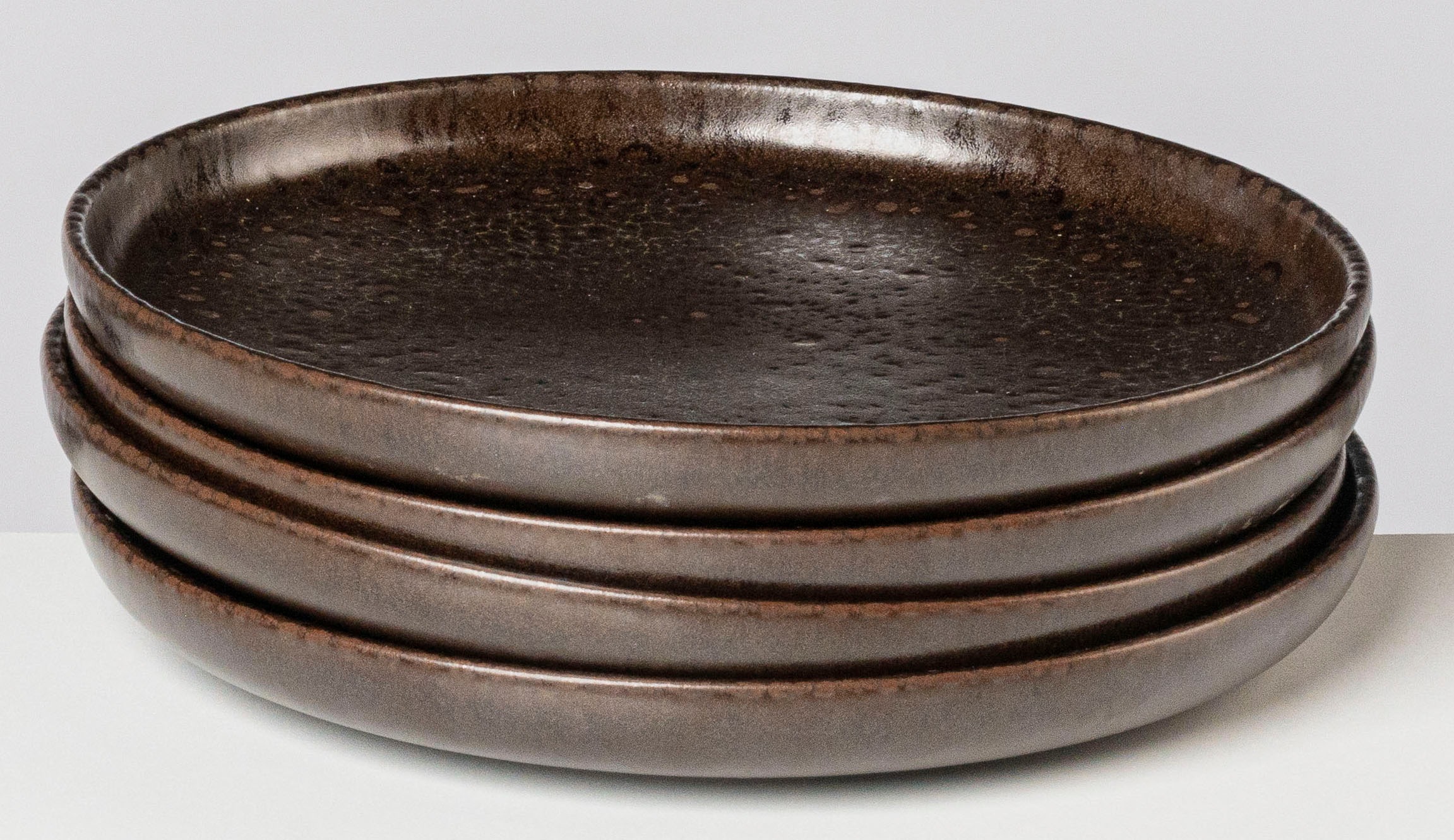 gipfelstück Dessertteller "Teller Set, Glockenklang" Scandi-Style, glänzende Reaktivglasur, jedes Stück ein Unikat
