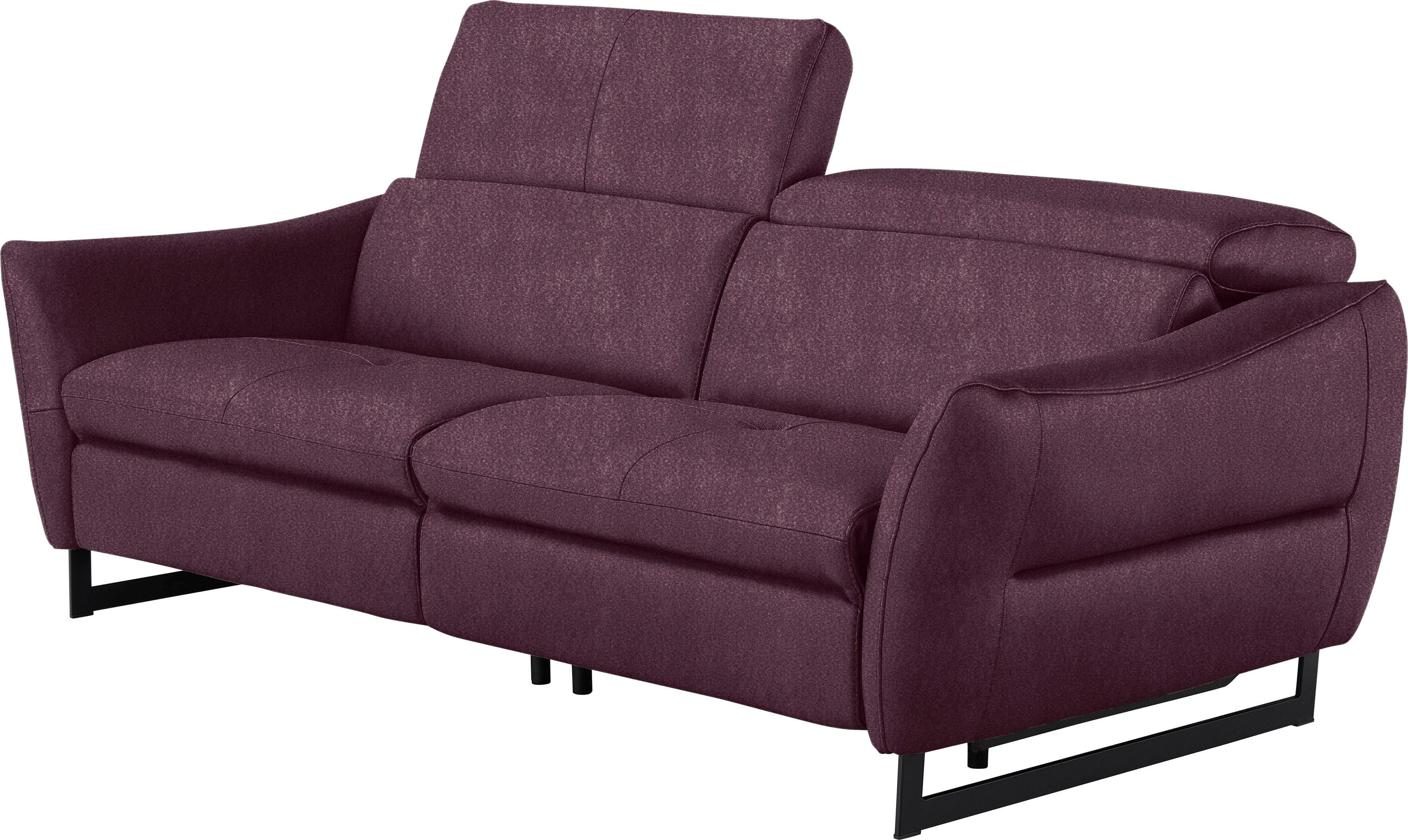 Egoitaliano 2,5-Sitzer "Dafne, elegantes Designsofa mit hohem Sitzkomfort" wahlw. mit elektrischer Relaxfunktion, Kopfteile manuell verstellbar