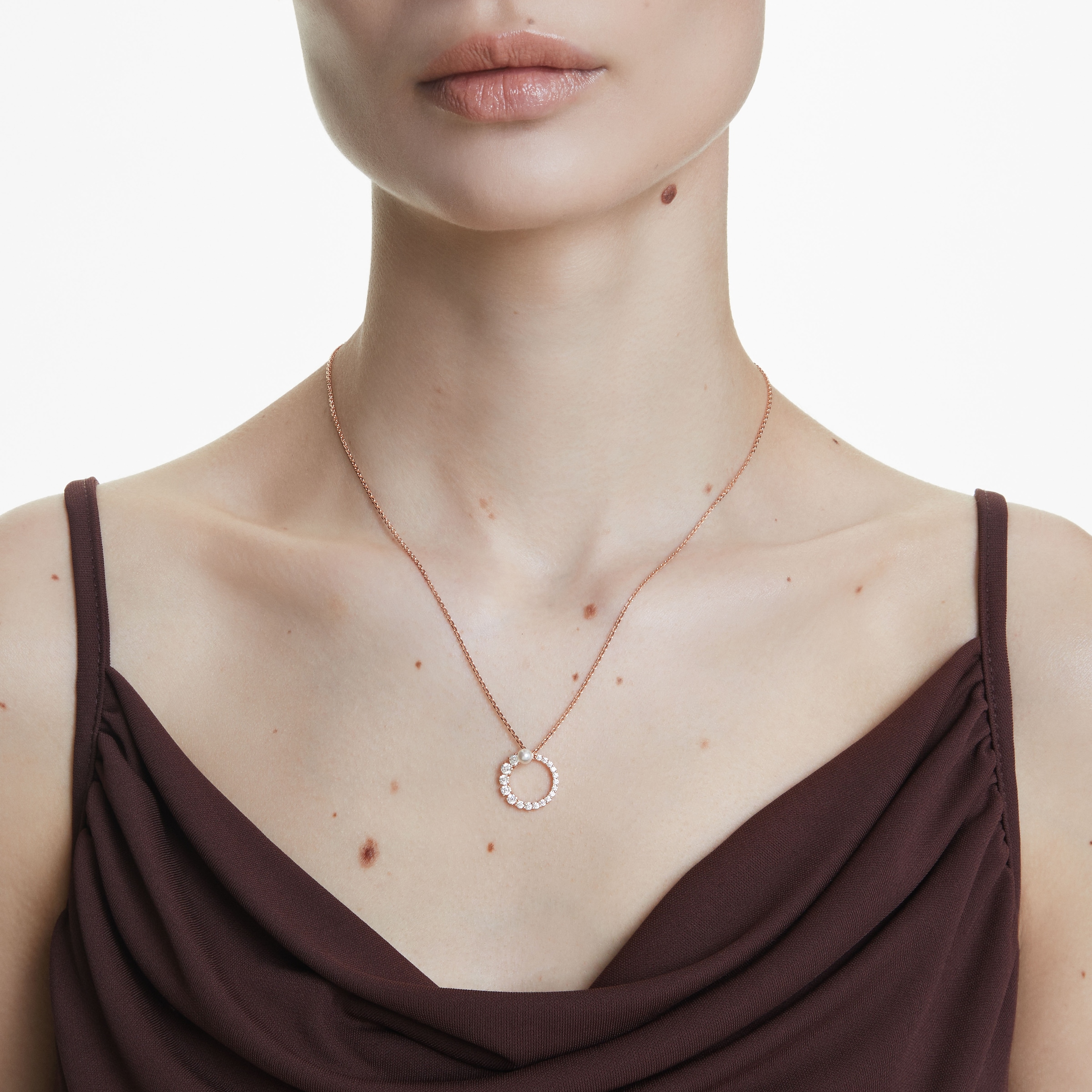 Swarovski Kette mit Anhänger »Schmuck Geschenk Halskette Matrix, 5688751, 5692265«, mit Swarovski® Zirkonia (synth.) - mit Swarovski® Perle