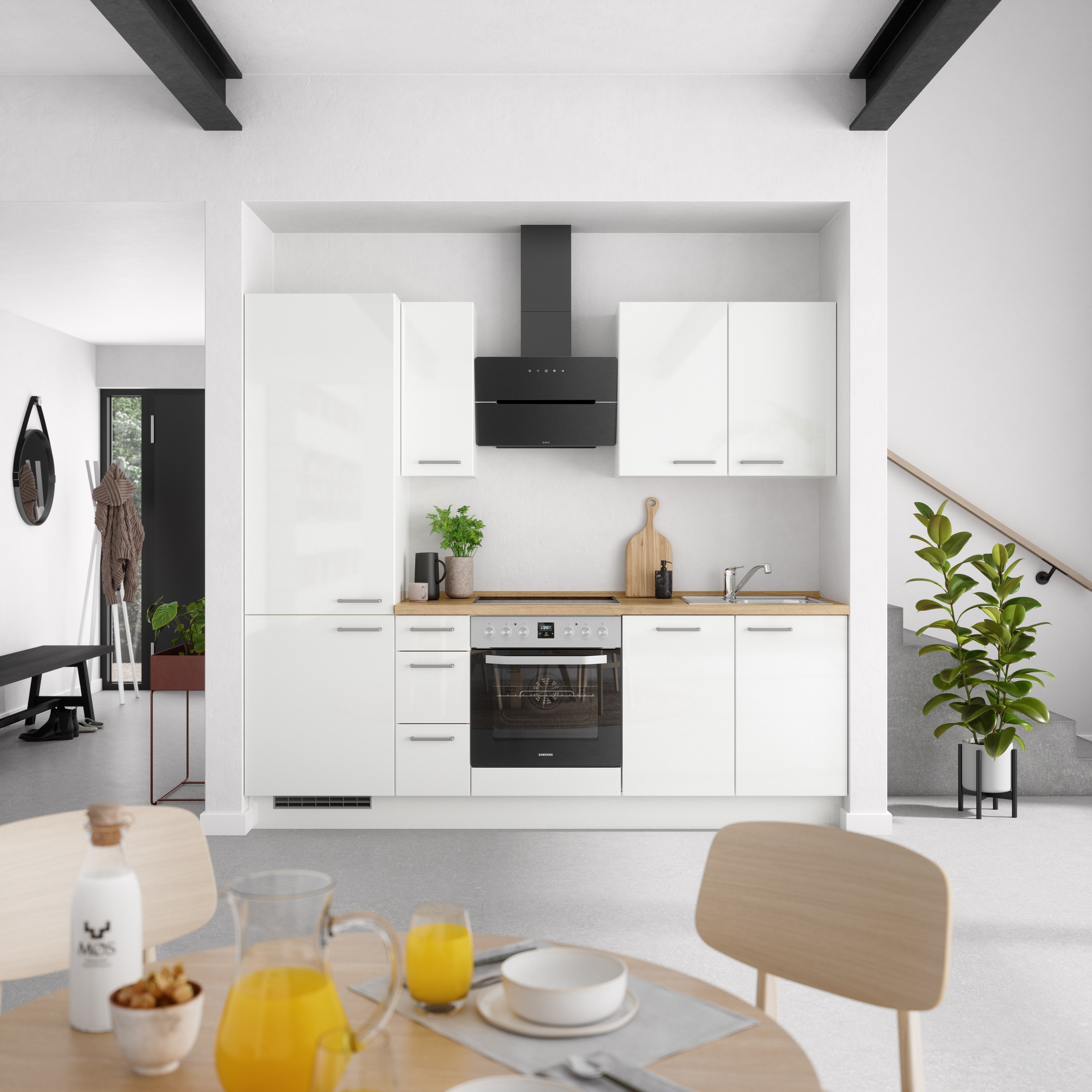 nobilia® Küchenzeile »"Flash II"«, vormontiert, Ausrichtung wählbar, Breite 240 cm, wahlw. mit E-Geräten