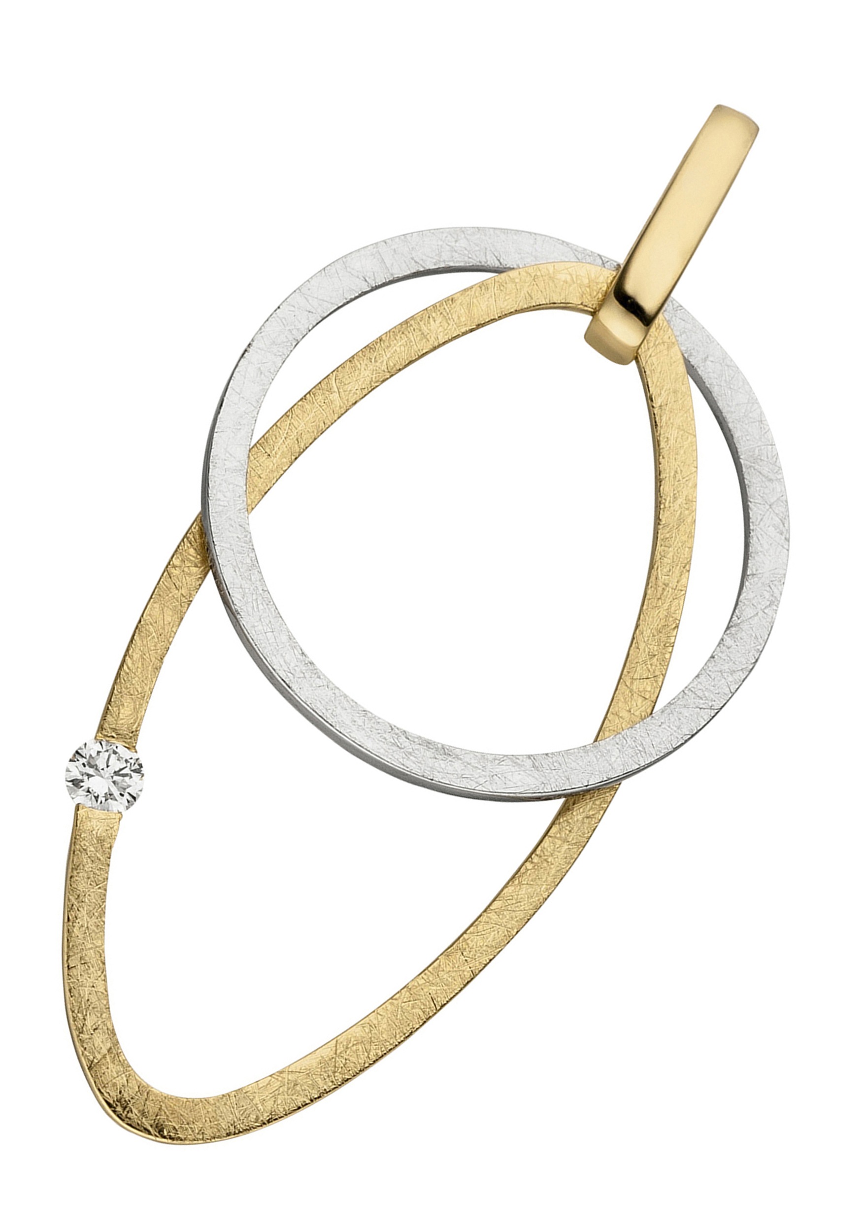 JOBO Kettenanhänger »Anhänger mit Diamant«, 585 Gold bicolor online kaufen  | BAUR