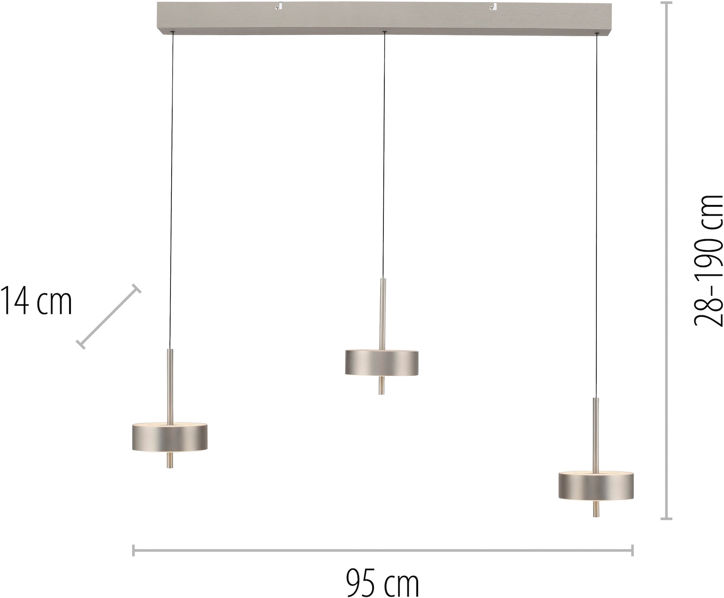 Neuhaus Q SMART HOME LIGHTS LED Pendelleuchte »Q-ROTATE« LED-Board 1 Stk. warmweiß - kaltweiß
