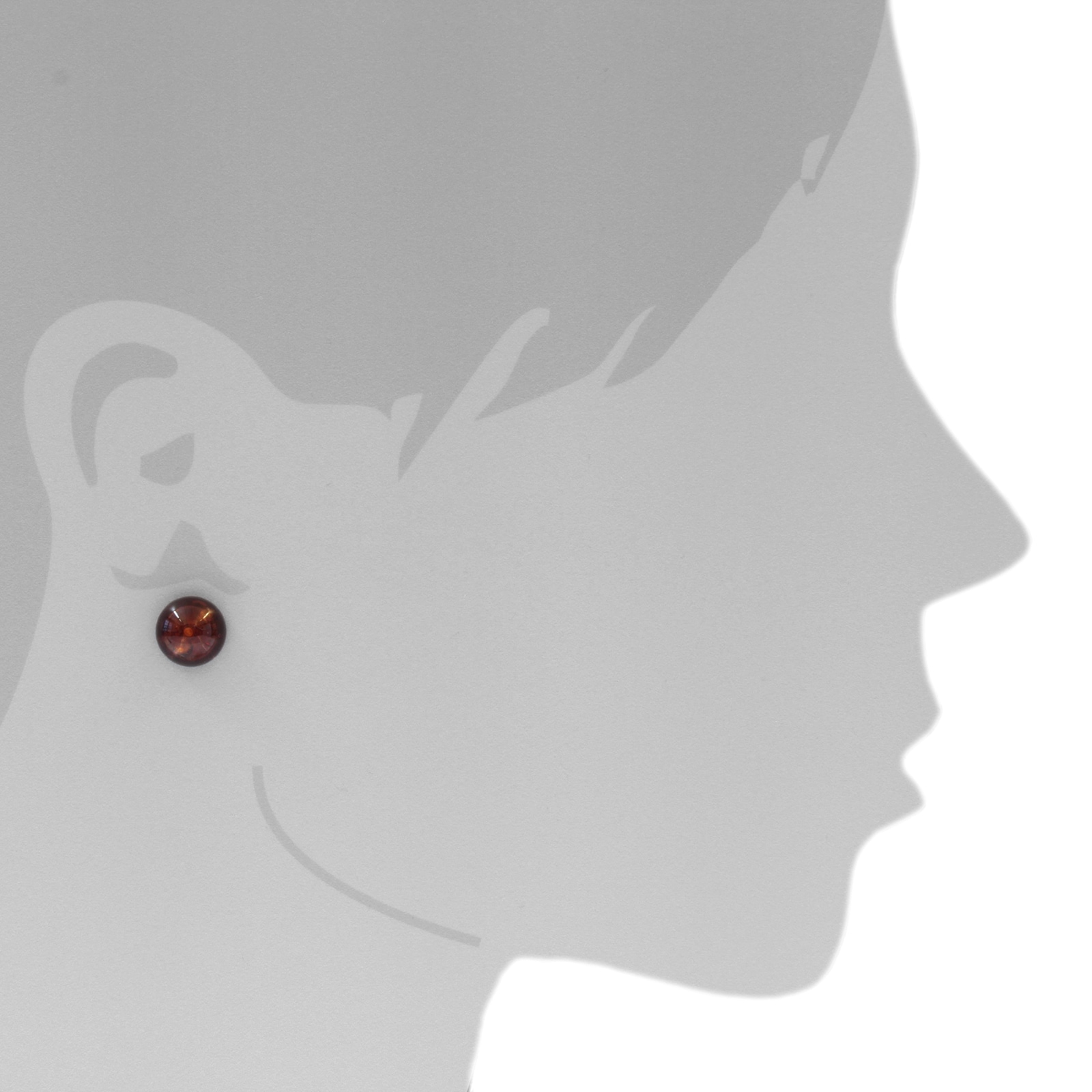 OSTSEE-SCHMUCK Paar Ohrstecker »Ostsee-Schmuck Ohrstecker Klassisch 12 mm«, (2 tlg.)