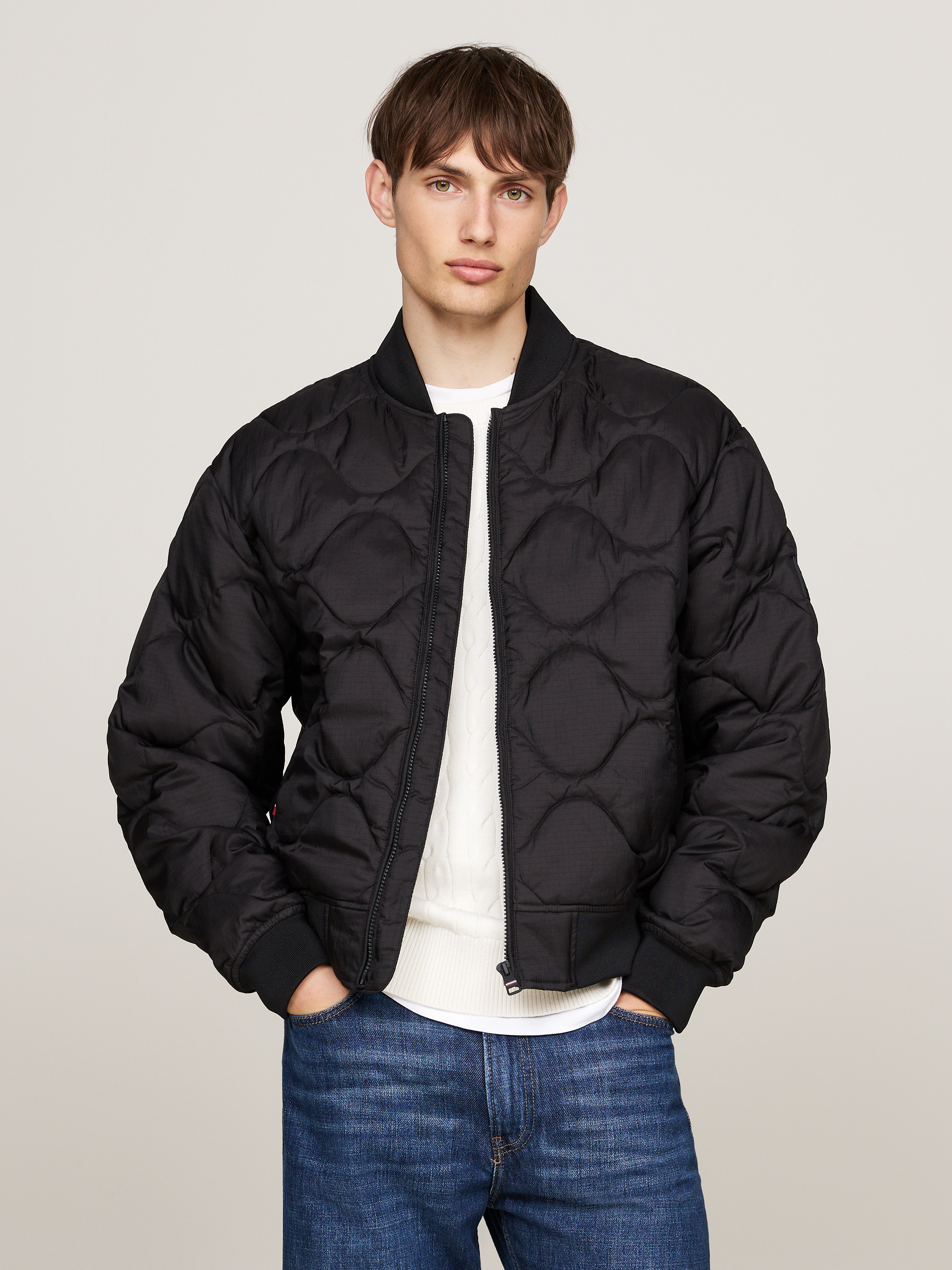 Tommy Hilfiger Steppjacke "ONION QUILTED BOMBER", ohne Kapuze, mit Stehkrag günstig online kaufen