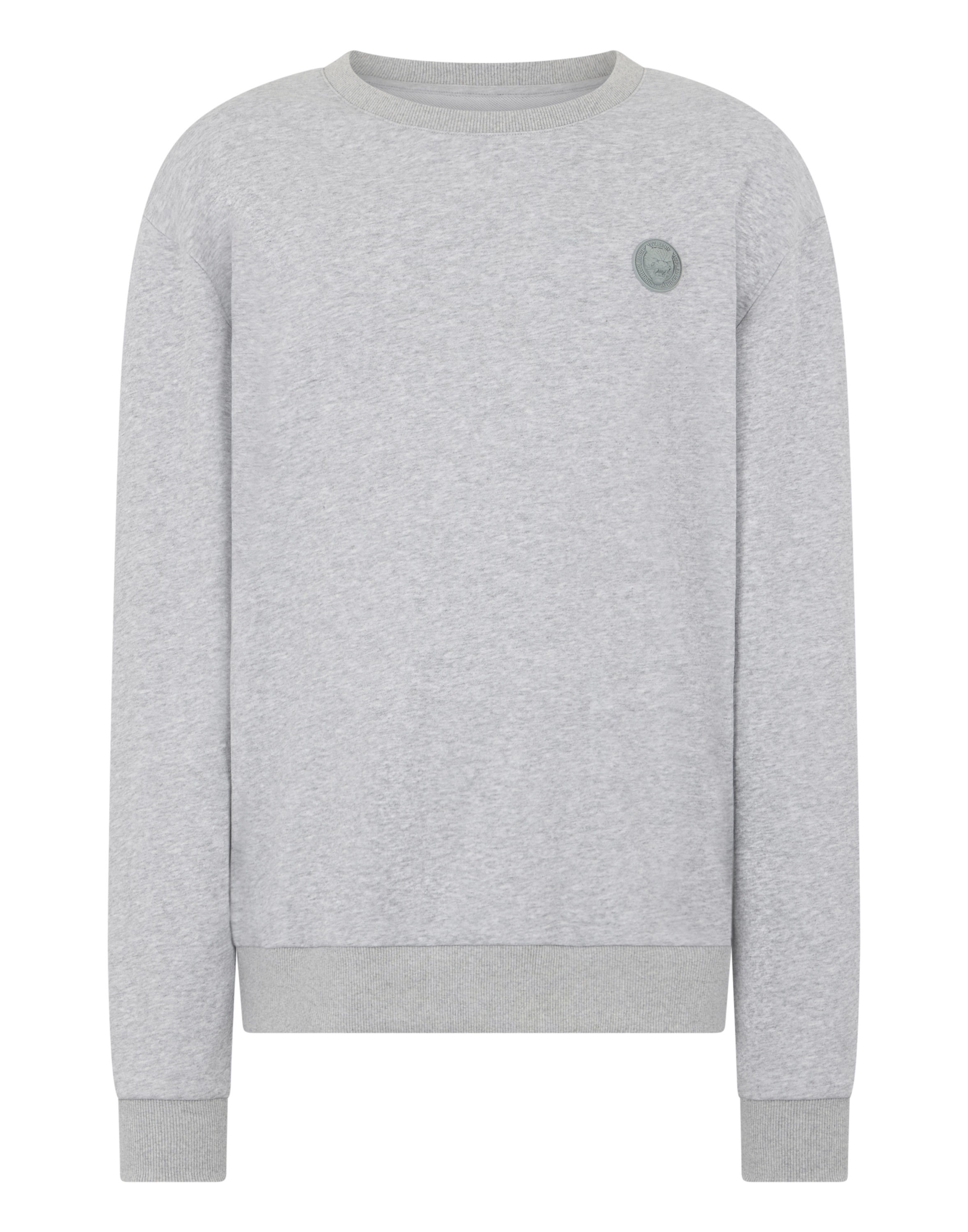 Sweatshirt PLEIN SPORT "Fleece Round Neck Sweatshirt 3D Tiger", Herren, Gr. S, 10, grau, Stoff: 82% Baumwolle, 18% Polyester, Sweatshirts Sweatshirt