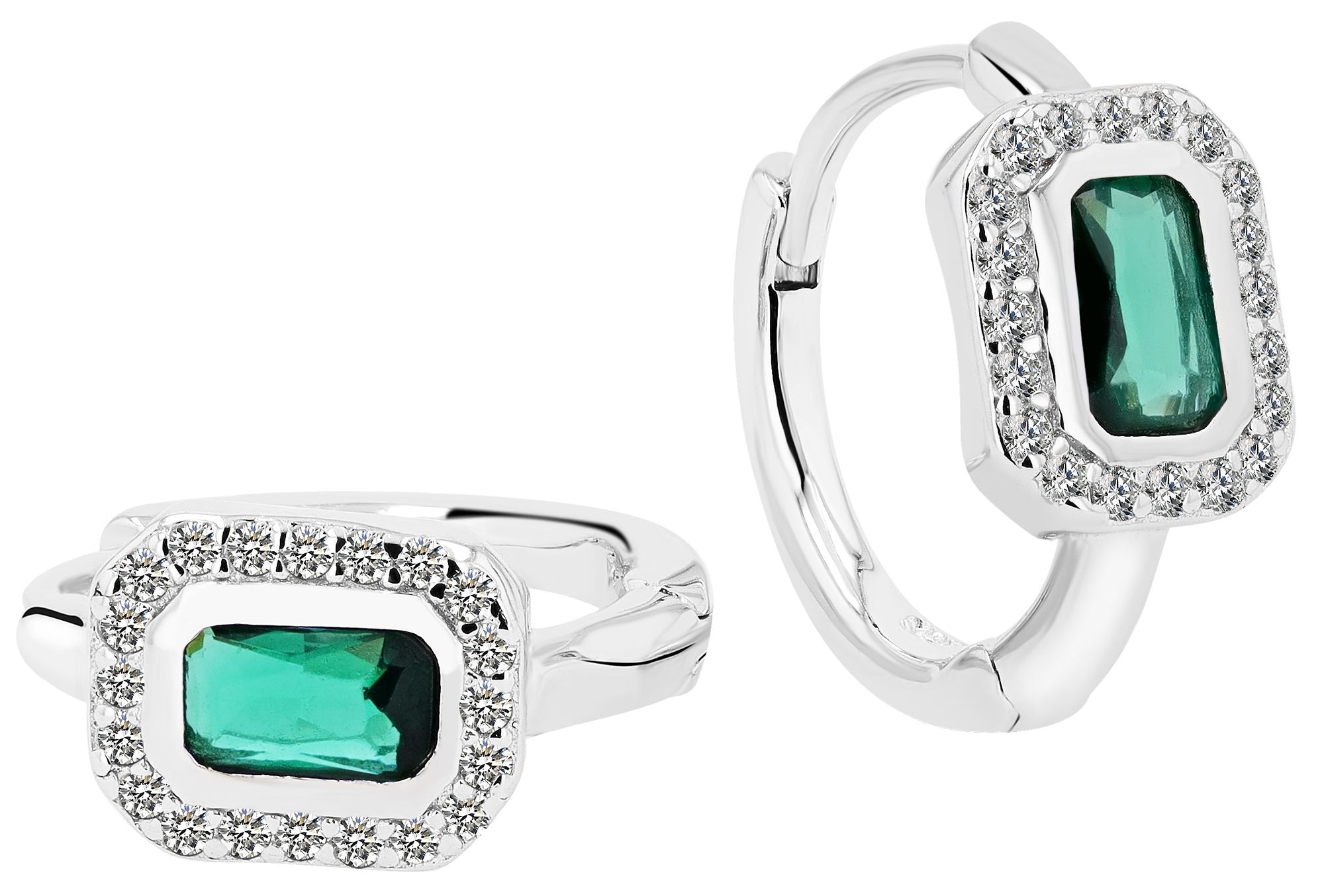 Adelia´s Klappcreolen "Damen Ohrringe – Klappcreole aus 925 Silber mit Zirk günstig online kaufen