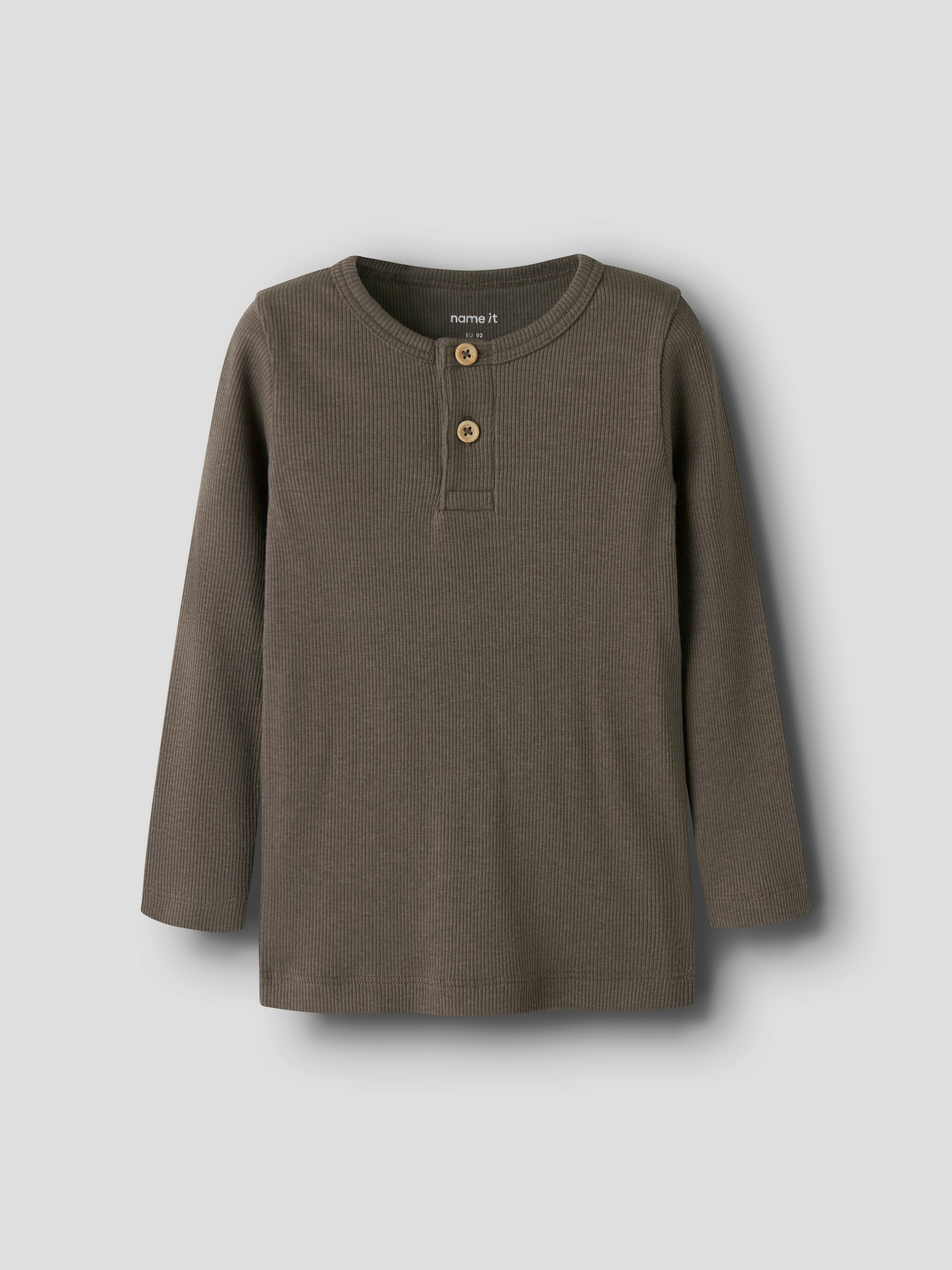 Name It "NMMKAB LS TOP NOOS" Im Henley-Stil - mit kurzer Knopfleise, normal geschnitten