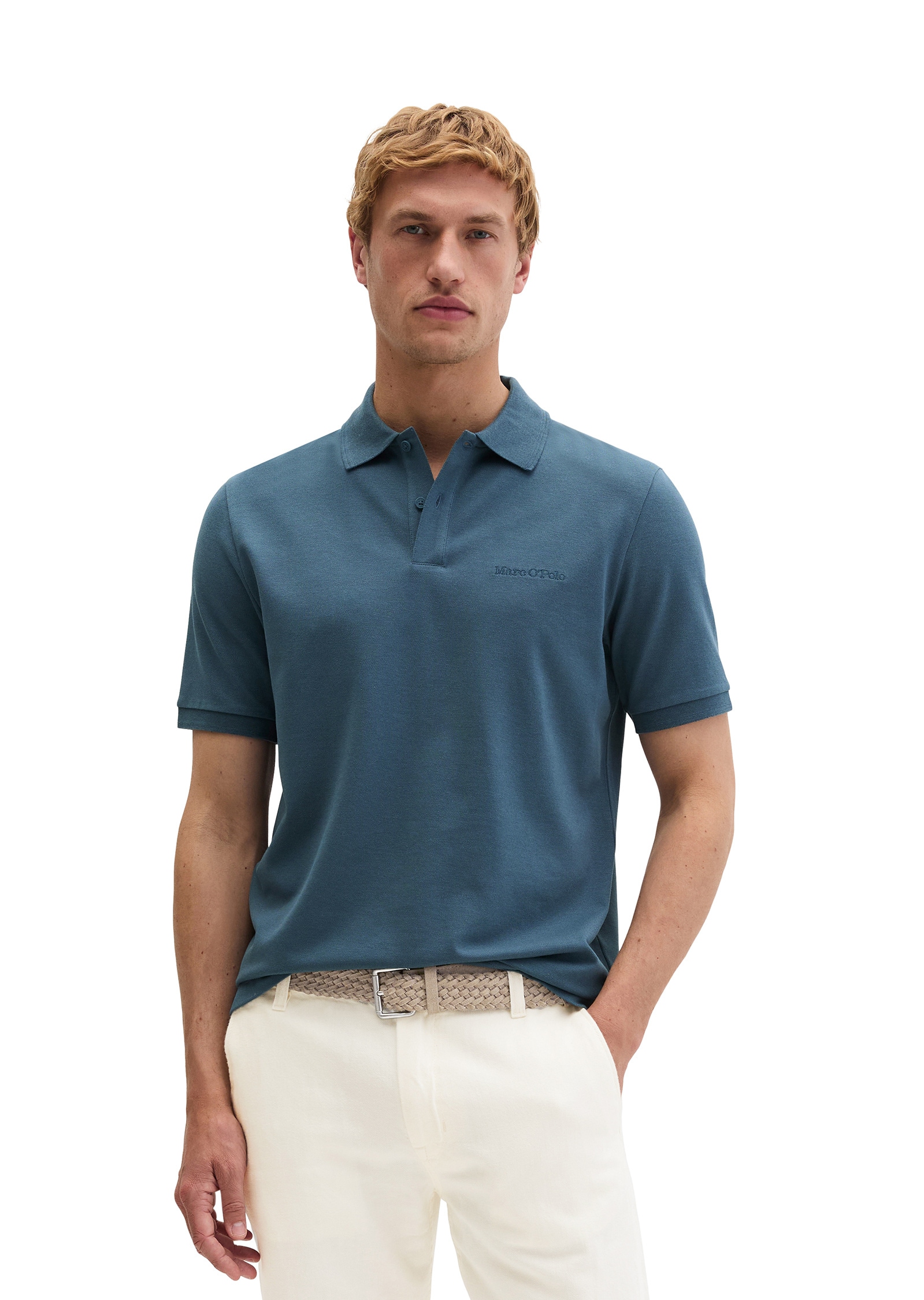 Marc OPolo Poloshirt "aus mittelschwerem Bio-Baumwoll-Viskose-Mix"