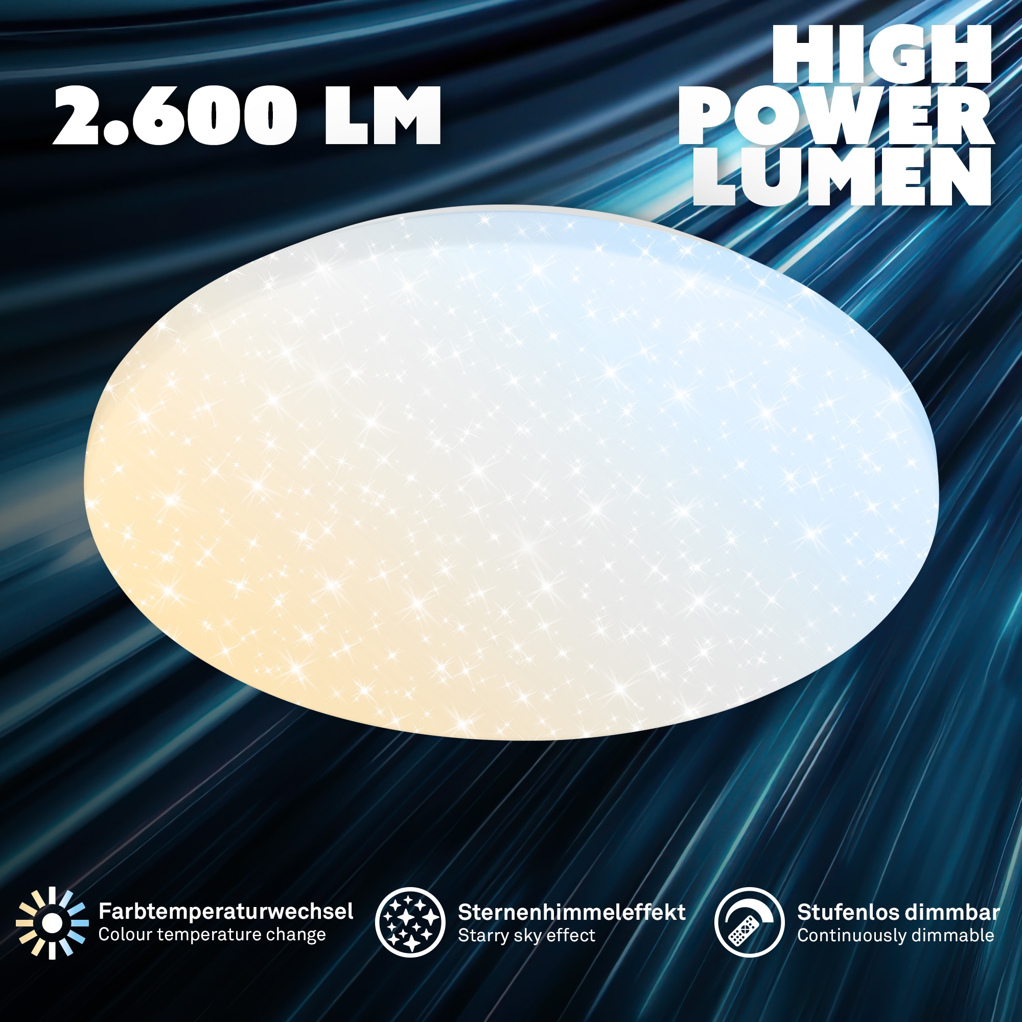 Briloner Leuchten LED Deckenleuchte »LUMINIUS« LED-Modul 1 Stk. warmweiß - kaltweiß 34 x 6 cm, Wohnzimmer, Schlafzimmer, Flur, Küche