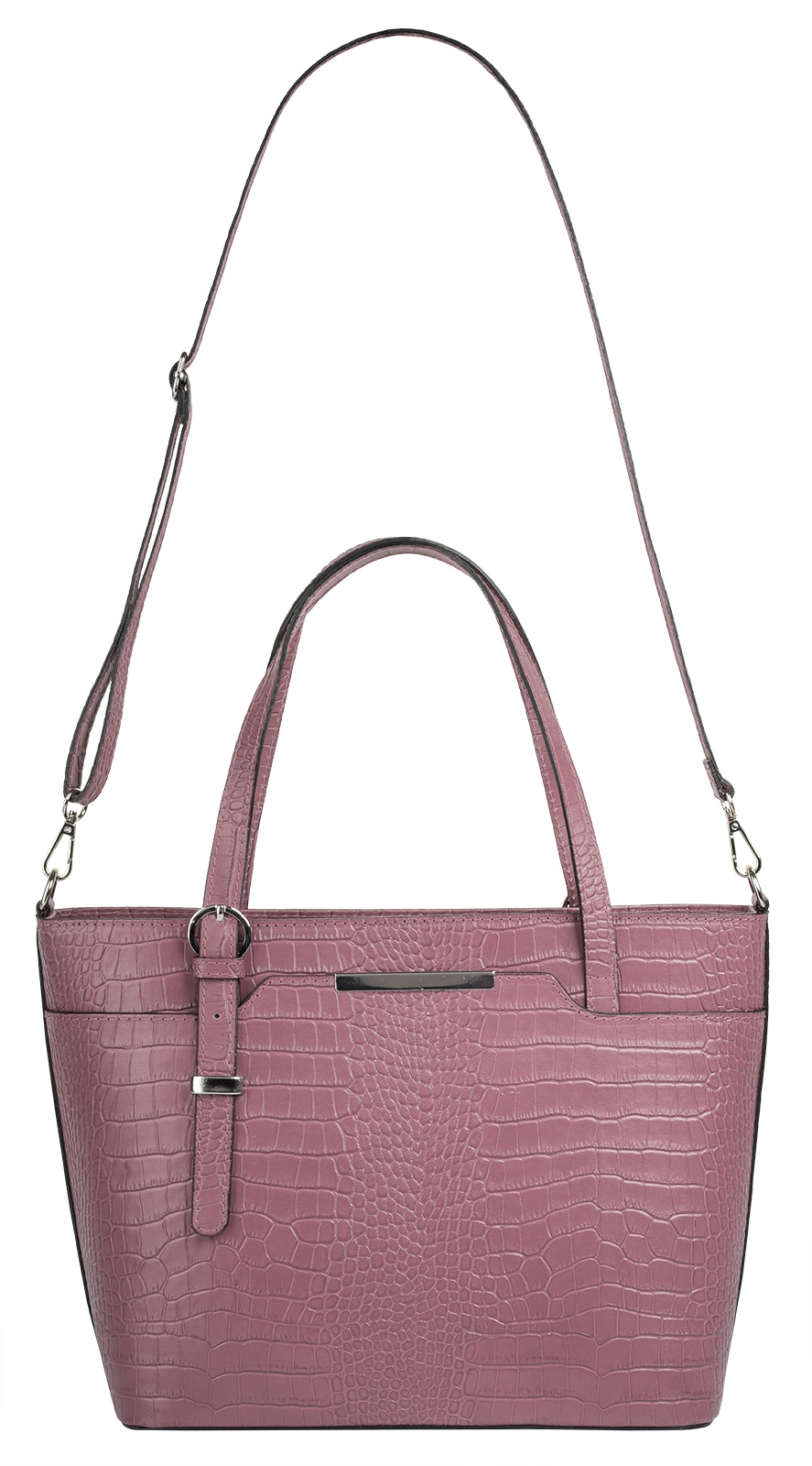 Cluty Henkeltasche, echt Leder, Made in Italy