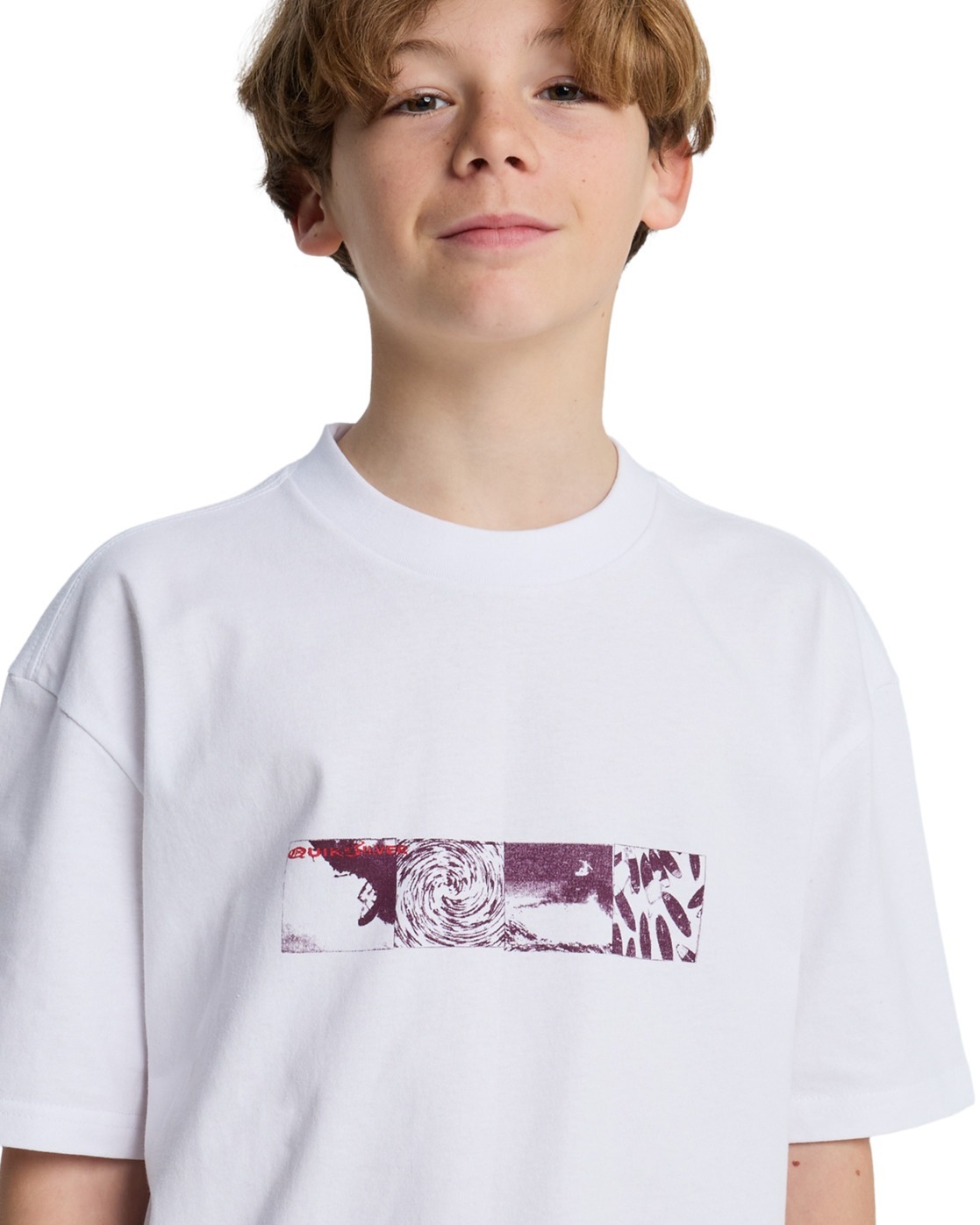 T-Shirt QUIKSILVER "Mercury Vortex", Jungen, Gr. 10, weiß, Obermaterial: 100% Walkfrottier;, Shirts T-Shirt 3