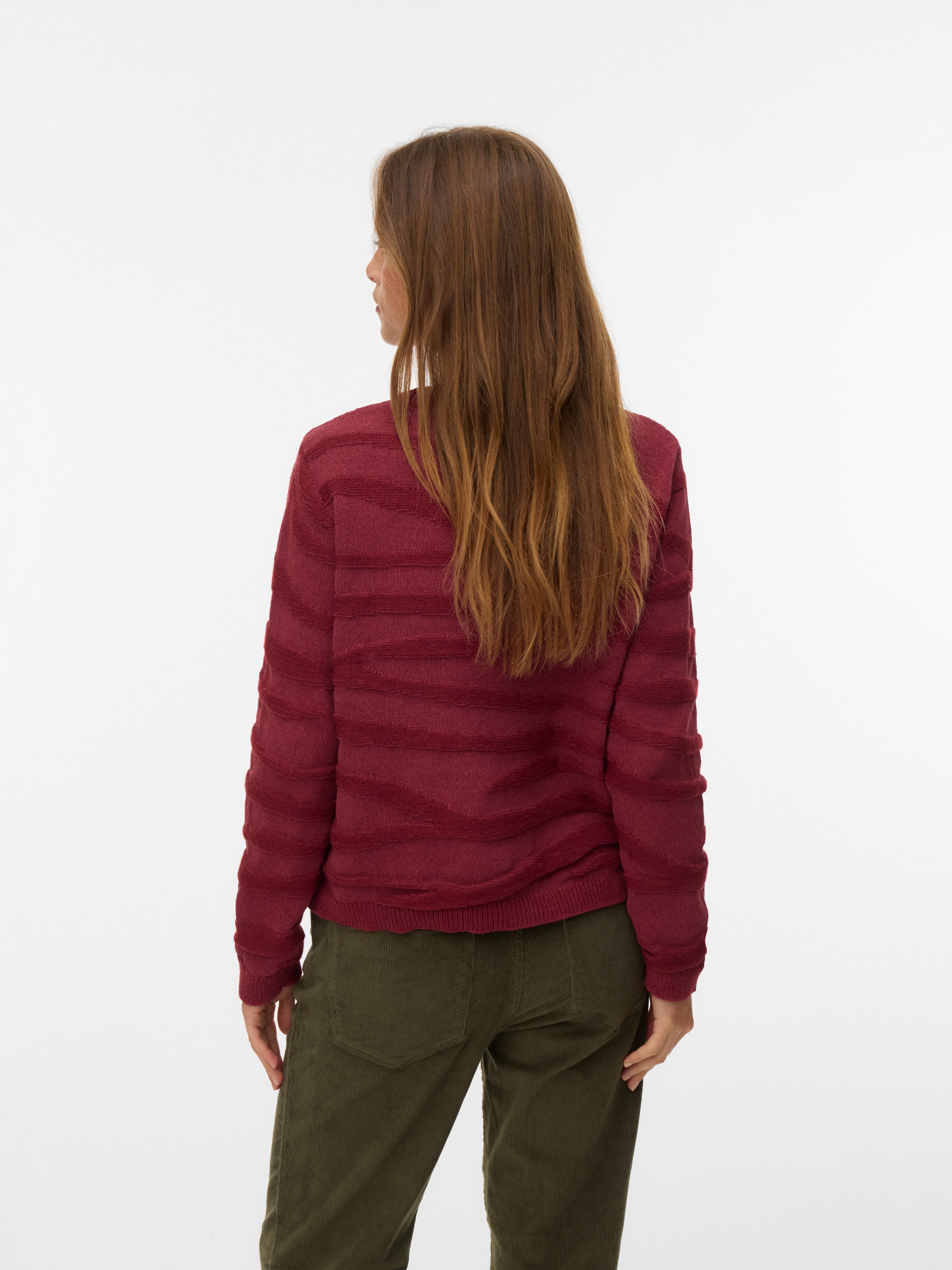 Vero Moda Strickpullover "VMMALOU LS O-NECK PULLOVER BOO" günstig online kaufen