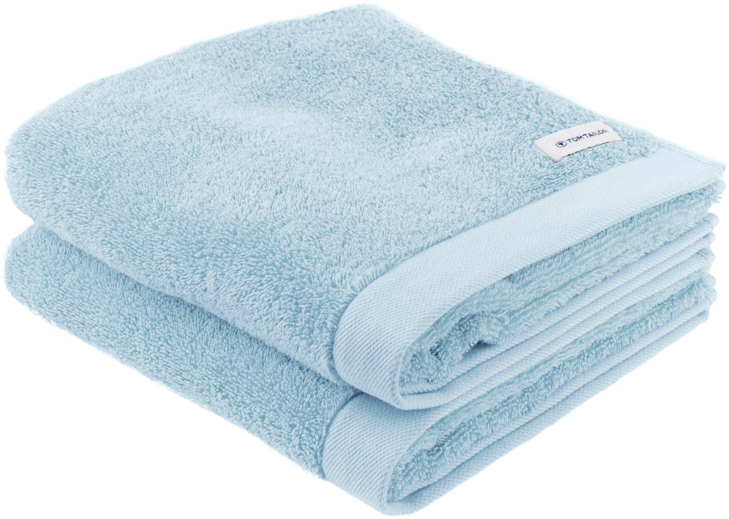 Handtuch TOM TAILOR HOME, B:50cm L:100cm, blau, Frottier, Frottier, Handtücher, "COLOR BATH", 100% Baumwolle, 50x100 cm, uni, große Farbauswahl